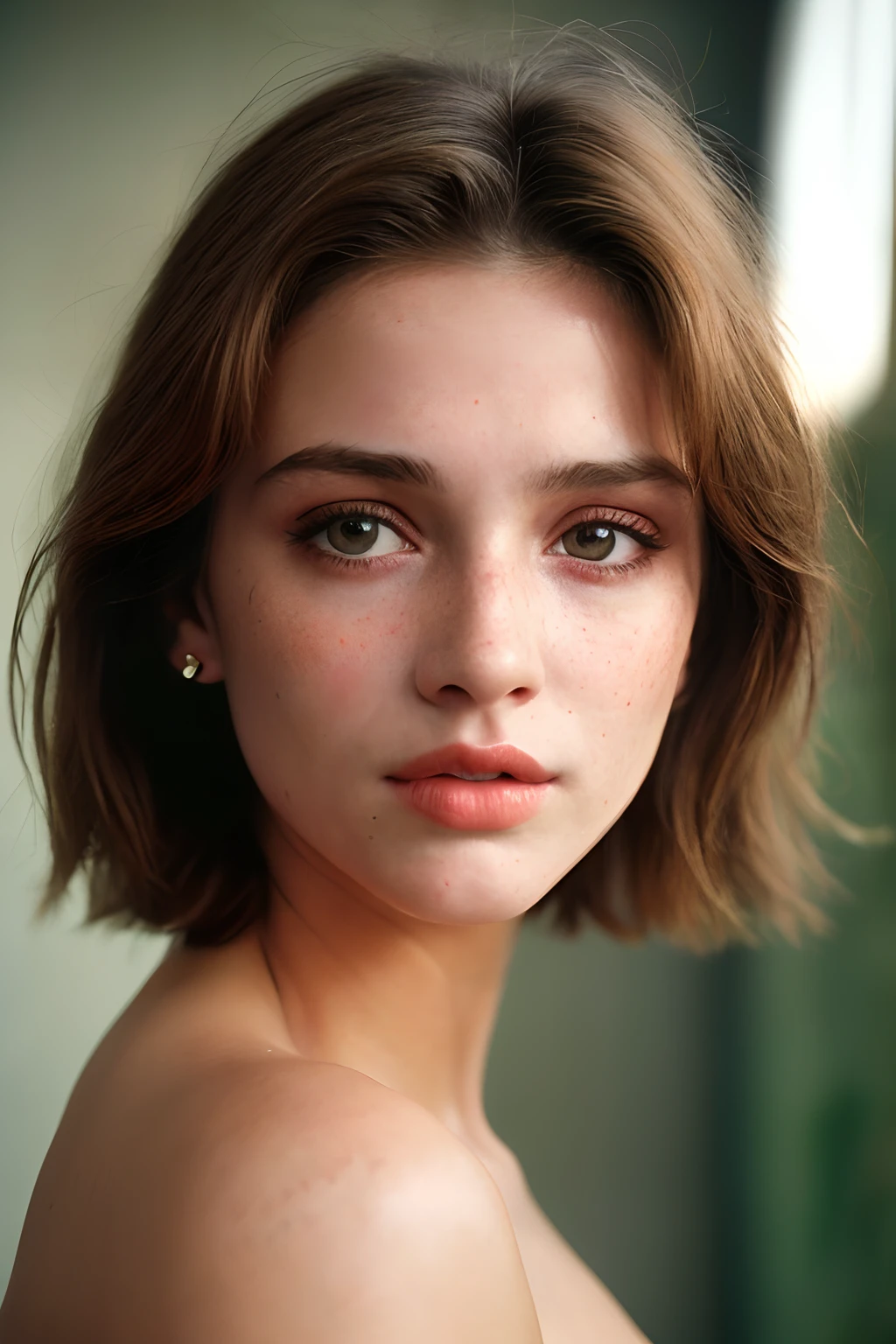 (Close-up, fotografia editorial de uma mulher de 21 anos), (Rosto altamente detalhado:1.4) (sorrir:0.7) (fundo dentro escuro, Moody, estudo privado:1.3) Pov, Directed by: Lee Jeffries, Nikon D850 |, filme fotografia de stock ,4 Kodak Portra 400 ,camera f1.6 lentes ,cores ricas ,hyper realistic ,textura realista, dramatic lighting , cinestill 800, detalhar minuciosamente os olhos
