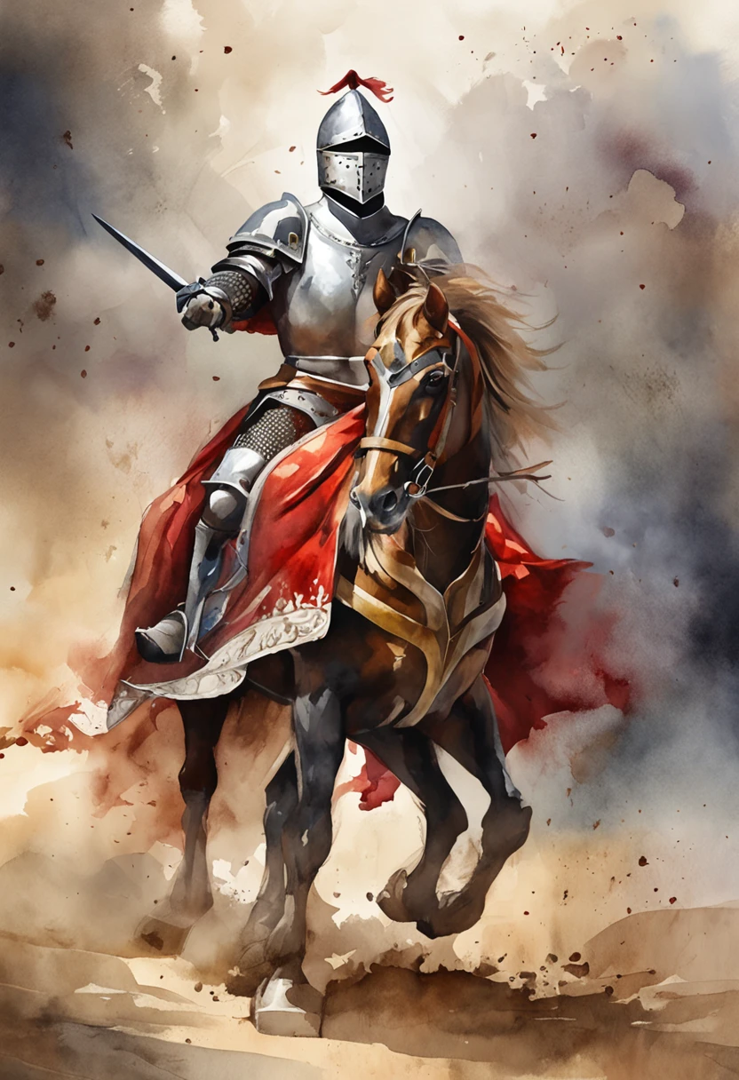 (Solemn royal knight),Armor,ride horse,The formation is neat,borgar,The foreground is a small flower,The front shadow is blurred,depth of fields,tmasterpiece,Light and shadow effects,Movie special effects