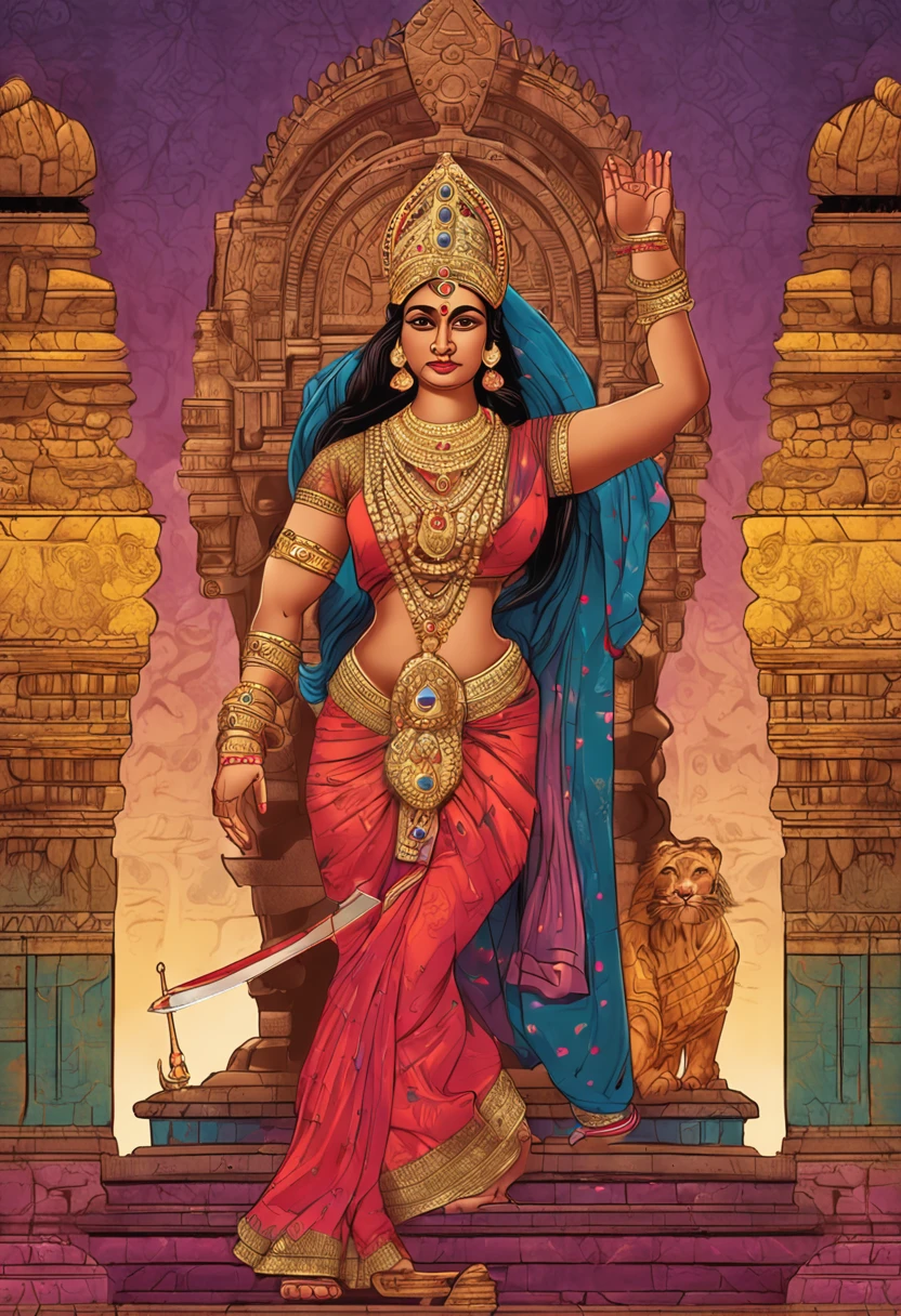 Damayanti the most beautiful heavy-figure princess of the Kingdom of Vidarbha, que se casa con el rey Nala del reino de Nishadha, de la antigua epopeya india mahabharata