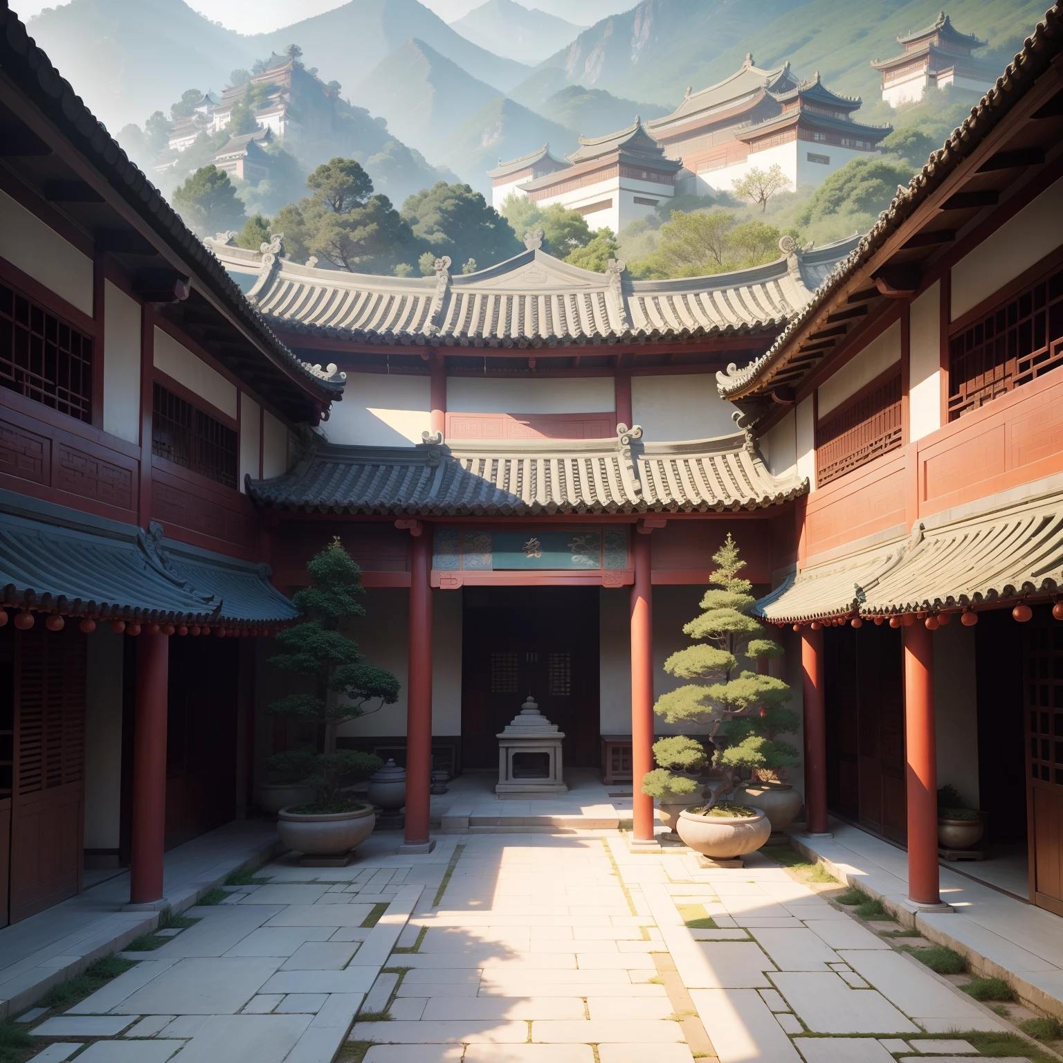 Drought, ancient Chinese villages, scorching sun, dead trees, dead wells, sandy soil