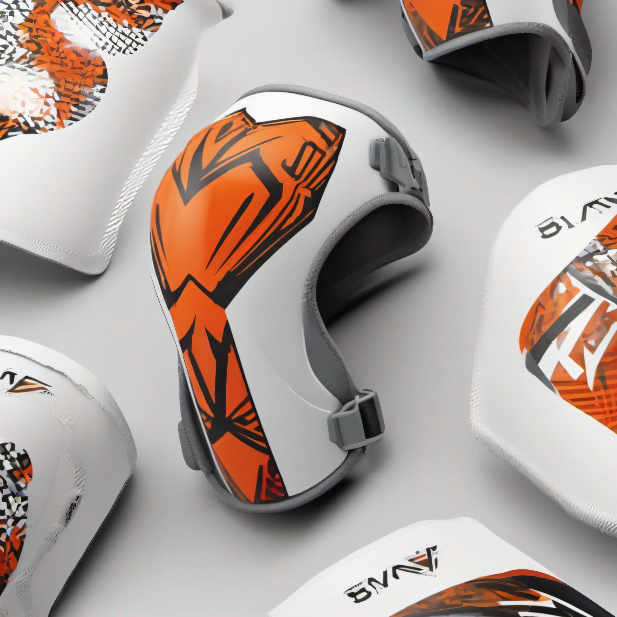 The creative design of knee protection logos highlights product functionality and brand value through elements like abstract knee graphics, dynamic lines, and shield motifs.