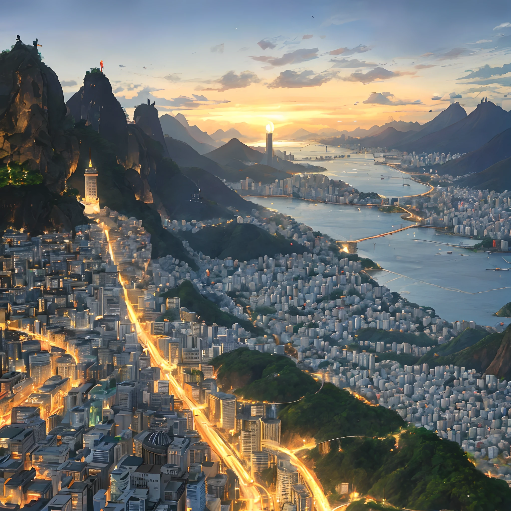 Rio de Janeiro com arquitetura japonesa medieval