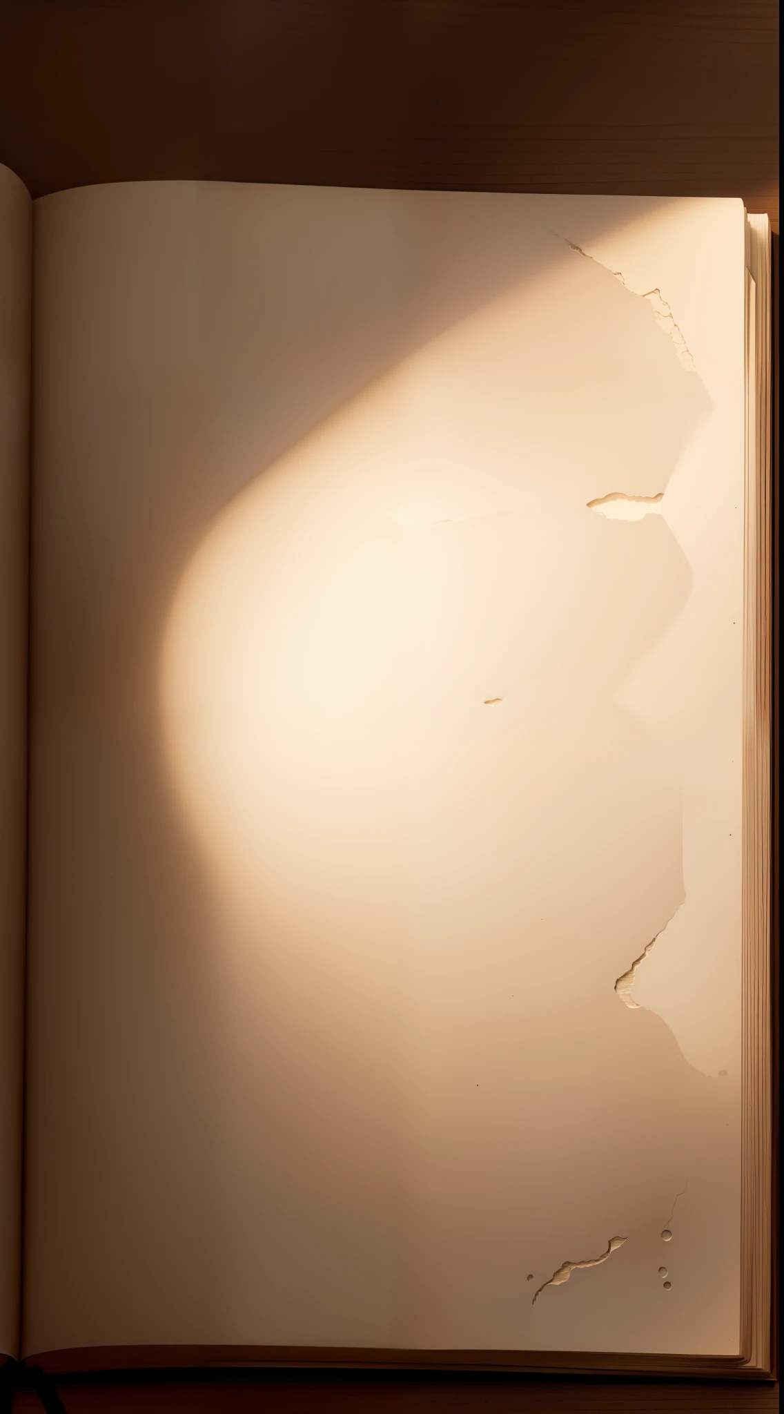 a blank page from an old book, skin texture, close up