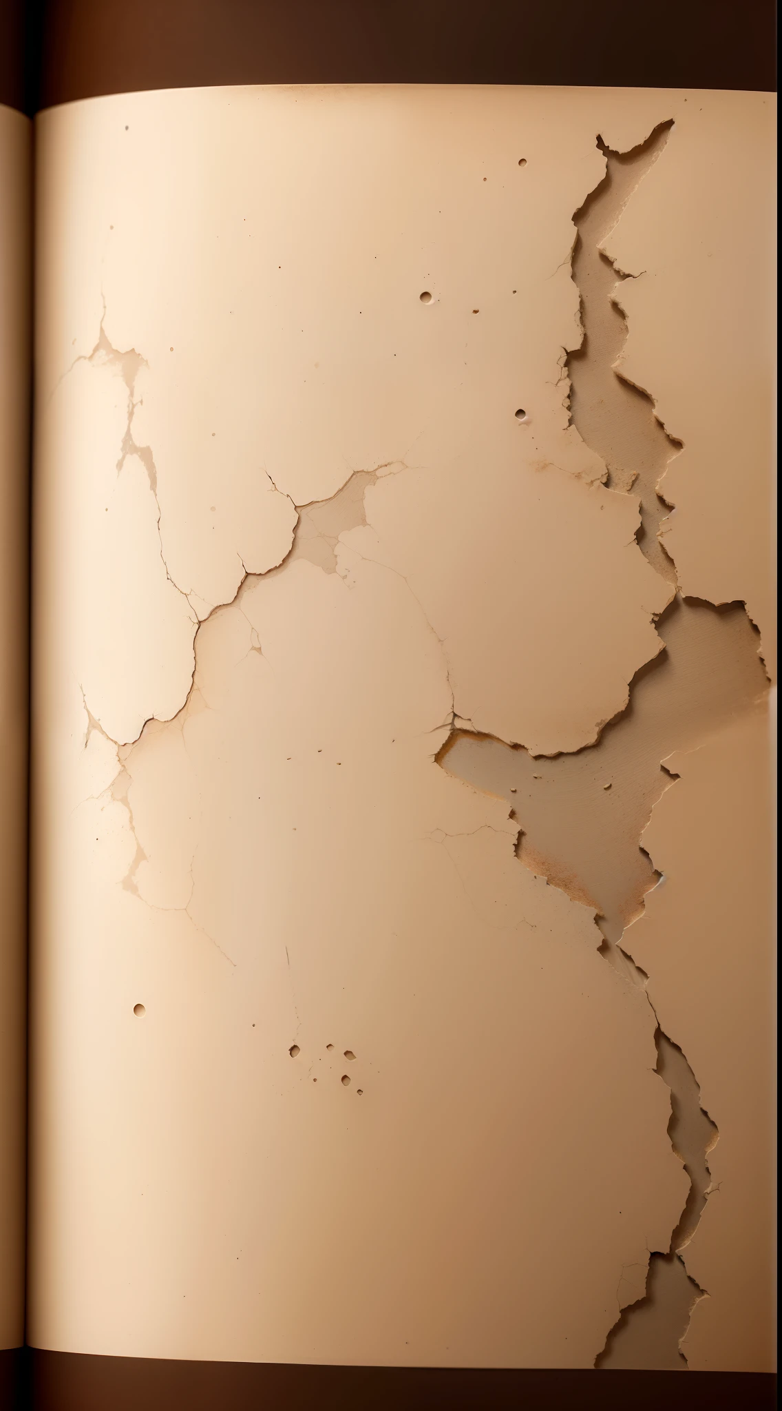 a blank page from an old book, skin texture, close up