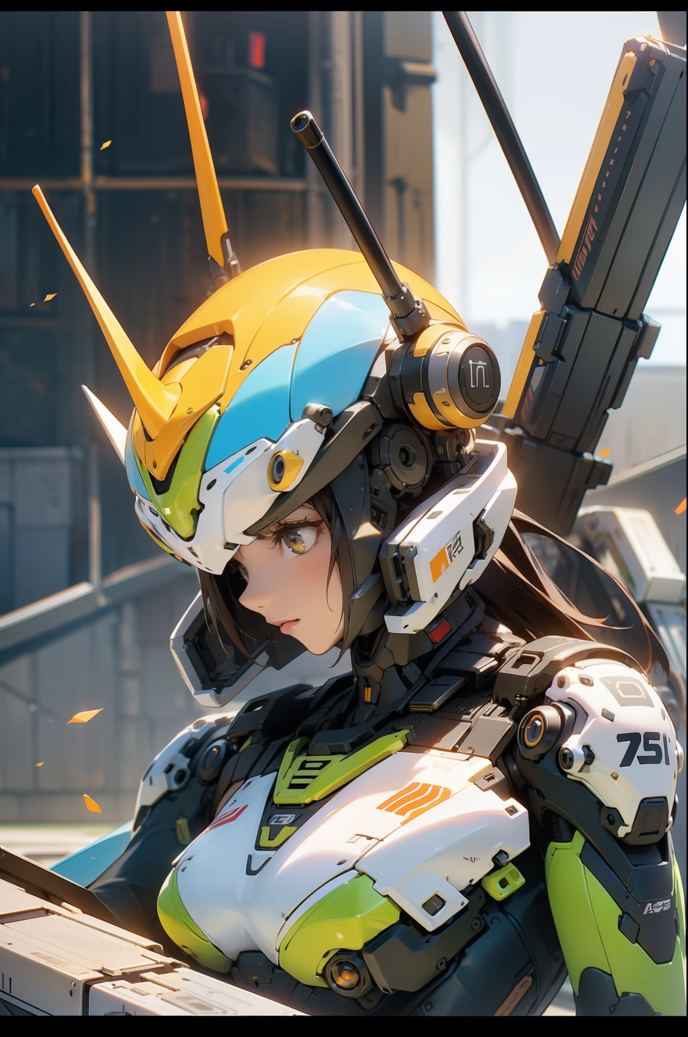 ((Best quality)), ((masterpiece)), (highly detailed:1.3), 3D,Shitu-mecha, beautiful cyberpunk women with her mecha in the ruins of city from a forgoten war, ancient technology,HDR (High Dynamic Range),Ray Tracing,NVIDIA RTX,Super-Resolution,Unreal 5,Subsurface scattering,PBR Texturing,Post-processing,Anisotropic Filtering,Depth-of-field,Maximum clarity and sharpness,Multi-layered textures,Albedo and Specular maps,Surface shading,Accurate simulation of light-material interaction,Perfect proportions,Octane Render,Two-tone lighting,Low ISO,White balance,Rule of thirds,Wide aperature,8K RAW,Efficient Sub-Pixel,sub-pixel convolution,luminescent particles,light scattering,Tyndall effect