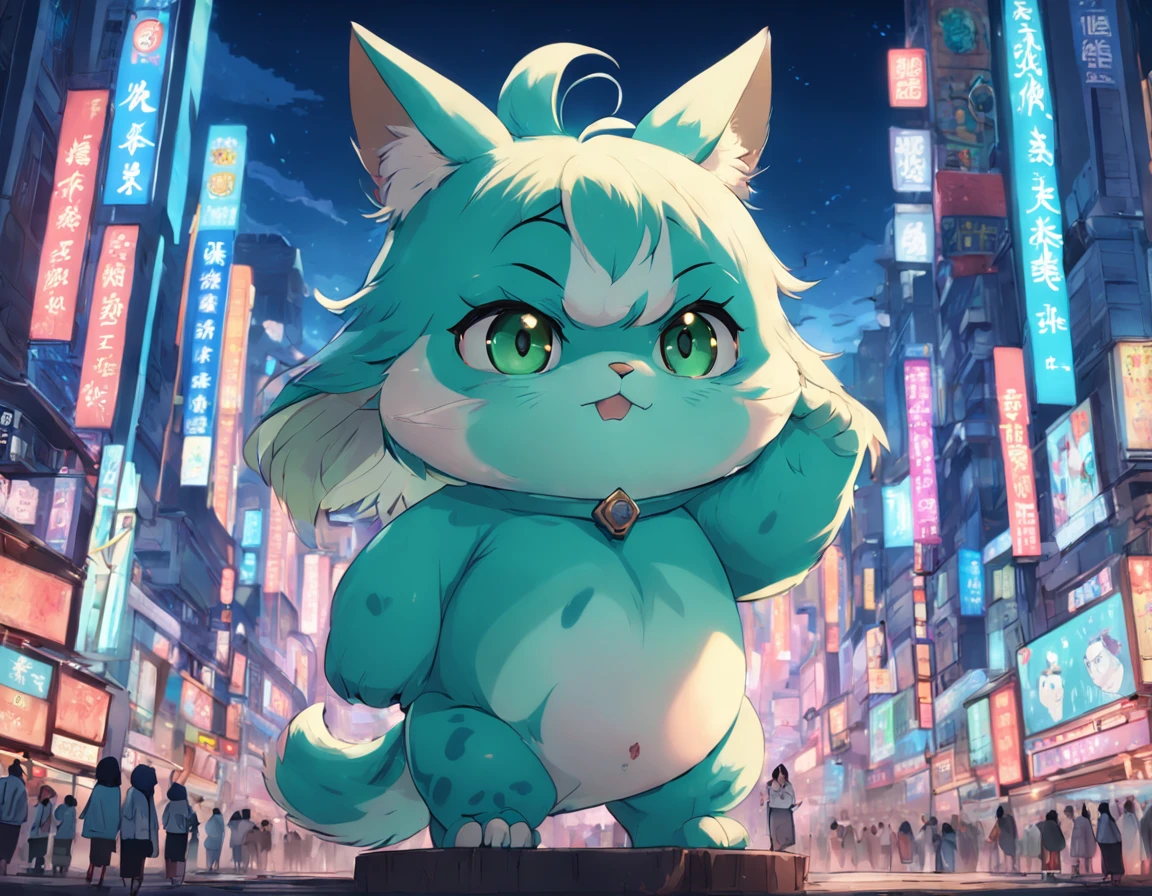 Blue-green mascot,It has the characteristics of eight uprisings culture,Distinctive features,Rich in connotation, Jiangxi City IP has unique creativity and design,Characteristics of the times Cute image,Great affinity and communicative power Cute little animal Furry,anime big breast,Contemporary art,UHD
