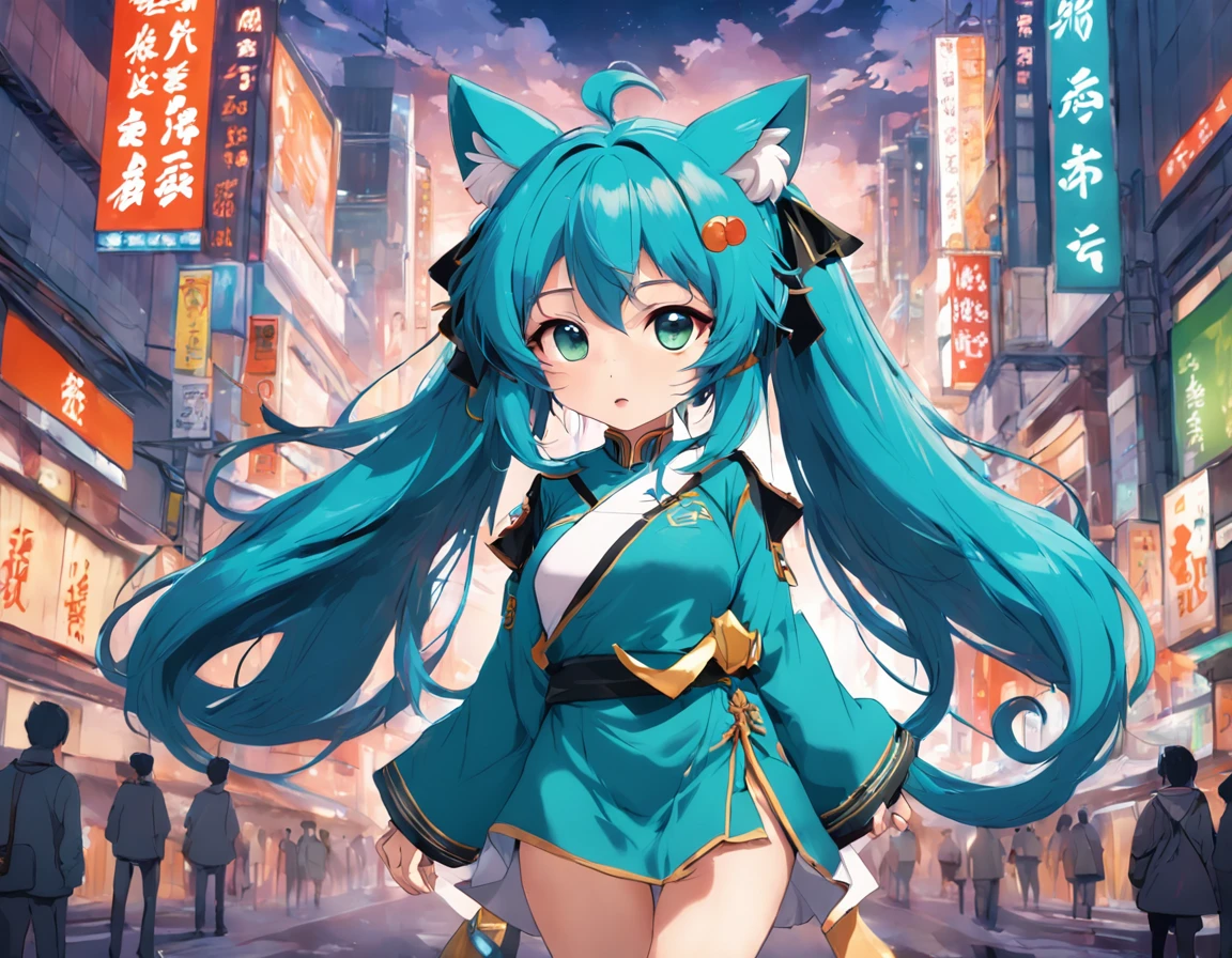 Blue-green mascot,It has the characteristics of eight uprisings culture,Distinctive features,Rich in connotation, Jiangxi City IP has unique creativity and design,Characteristics of the times Cute image,Great affinity and communicative power Cute little animal Furry,anime big breast,Contemporary art,UHD