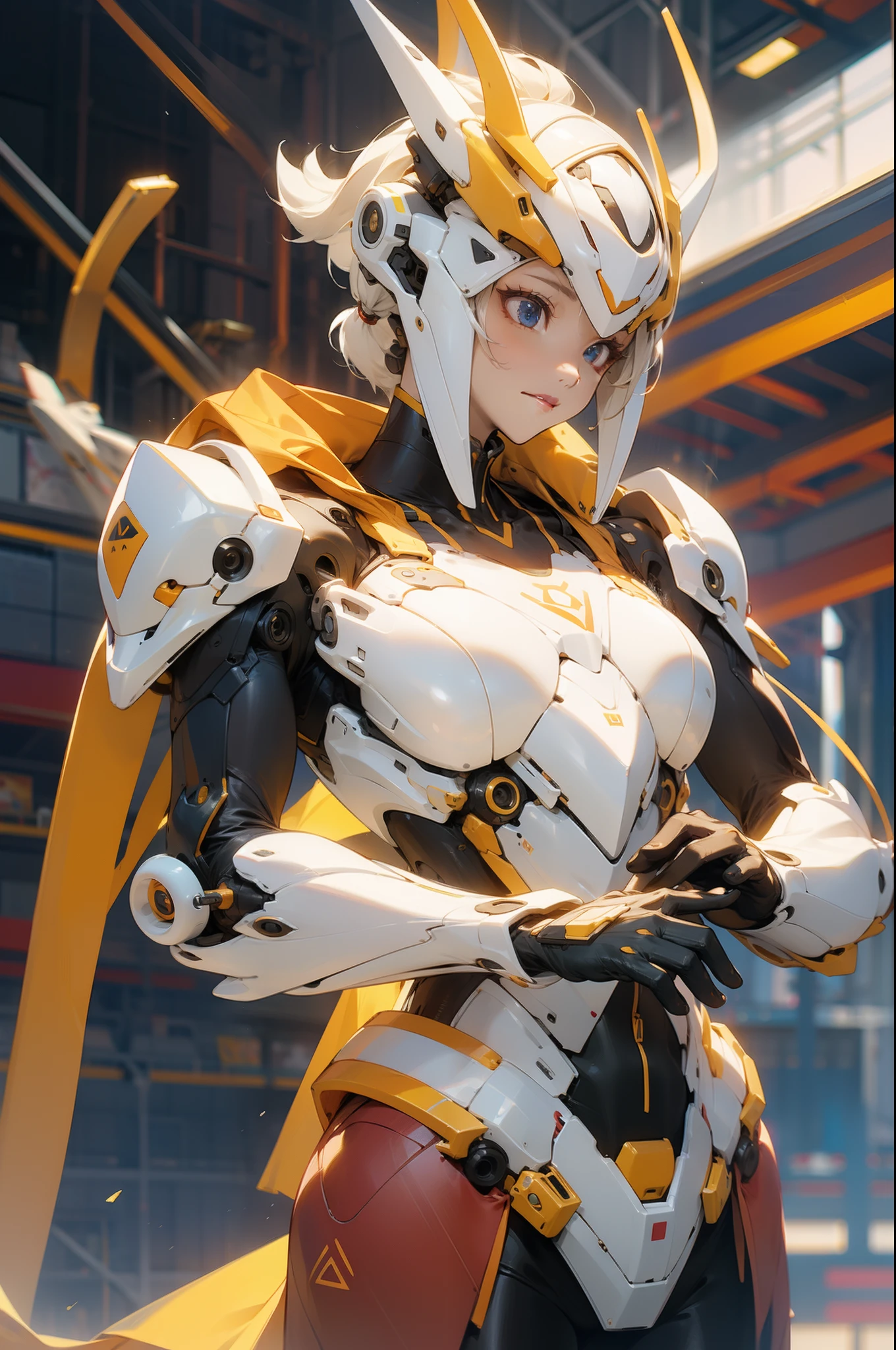 Top Quality, Ultra High Definition, (Photorealistic: 1.4), 8K Resolution, Girl, (Cowboy Shot: 1.3), (Realistic Hair: 1.2), (Korean Girl: 1.2), (Realistic Yellow Eyes: 1.2), (Beautiful Face: 1.3), Perfect Body, White Skin, (Big Breasts)), (Cleavage), (Tongue Out: 1.2), (Eyes Up: 1.3), ( T-back with wet body: 1.2), Hibiki Tachibana, headphones, antenna white scarf belly, from below,
