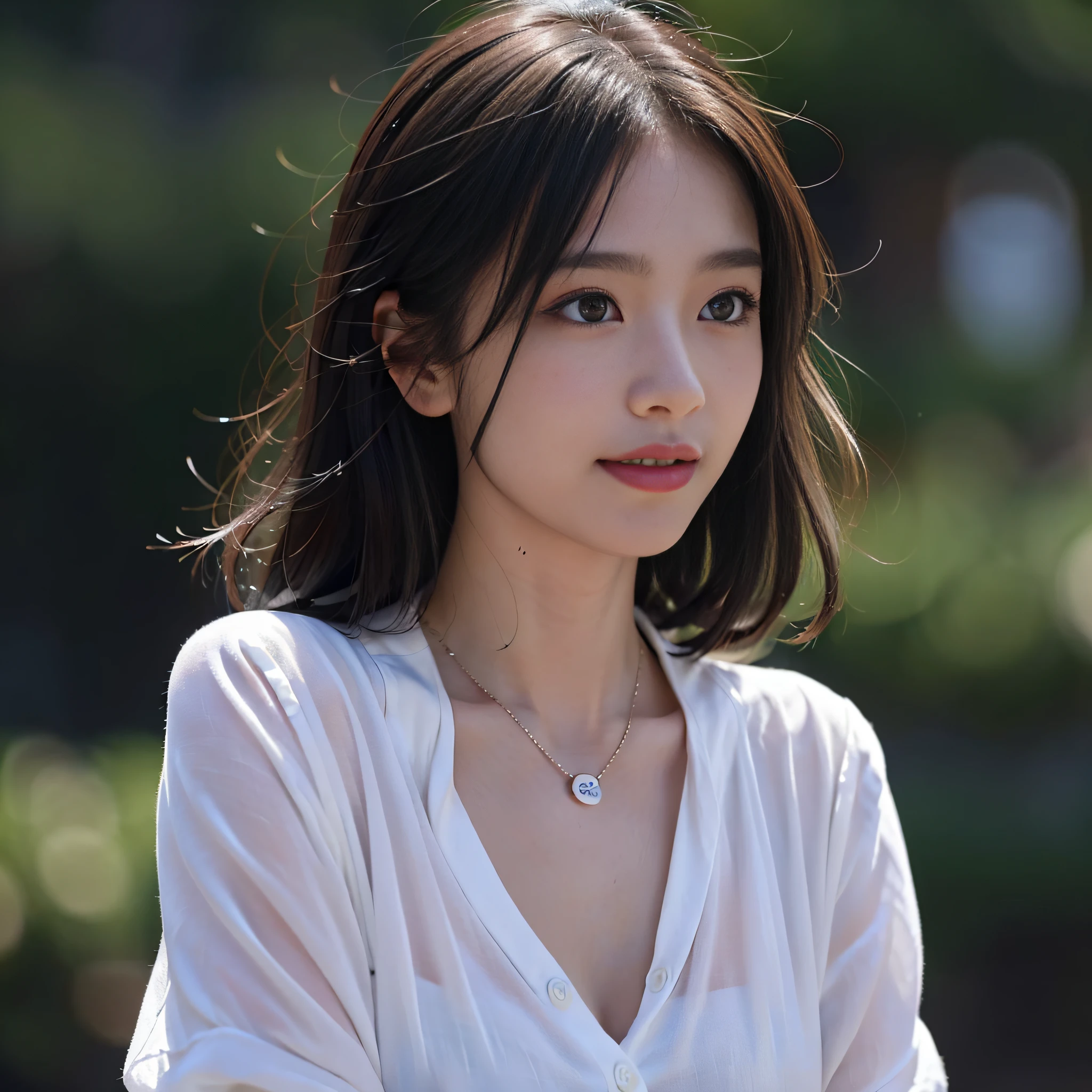 (Buttons up to shirt length:1.2)、(White shirt wet in the rain)、(Unbuttoned shirt:1.1)、Colossal tits、Deep Valley、top-quality、​masterpiece、illustratio、extremely delicate and beautiful、ighly detailed、nffsw、Unity、8k wallpaper、astonishing、finely detail、Highly detailed ticker Unity 8K wallpapers、huge filesize、ighly detailed、hight resolution、Handsome detailed woman、extremely detailed eye and face、 Stunning detailed eyes、Facial light、(The best illustrations:1.1)、(Best Shadows:1.1)、超A high resolution、(Photorealsitic:1.1)、(Photorealistic 1.2:1.1)、Realistic facial proportions、Slimed、A smile、(makeups:0.4)、(fluffy black eyes:1.21)、Black eyes、Look at viewers、dark brown hair、耳环、a necklace、hair pin、cowboy  shot、(Irregular irregular skin defects、vein、Wrinkled pores on the skin:1.2)、(Dark night background: 1.2)、(bokeh dof:1.4)、Imagine a full-body profile picture that reaches your feet。Soaking in water to reveal her excitement。Her loose bob hair is swaying gracefully.、The way it flutters in the wind is fascinating...。Her face is gorgeous.、Smiling eyes have attractive Asian features。zora々Fullness and cuteness overflow in the expression、A smile that makes you feel innocent、Engage your audience。 Her eyes with、Glitters with soft light.、There seems to be endless possibilities behind it.。Her skin is shiny and shiny、Glossy、、Bring out the beauty of nature。Loose and fluffy bob hairstyle、Hair swaying in the wind makes her charm even more pronounced.。 Small developing breasts are visible。 Her poses inspire shy women、The tone is in harmony with her skin tone.、Complements her style。Soft shades of light spreading in the background、Complements her beautifully。This full body profile picture is、It captures the artistic expression of seduction and innocence in exquisite harmony..。Her facial expressions are ecstatic with the pleasure of sexually aroused men。Social media and profile pages、You will give the impression that you can feel her charming side and artistic beauty.。