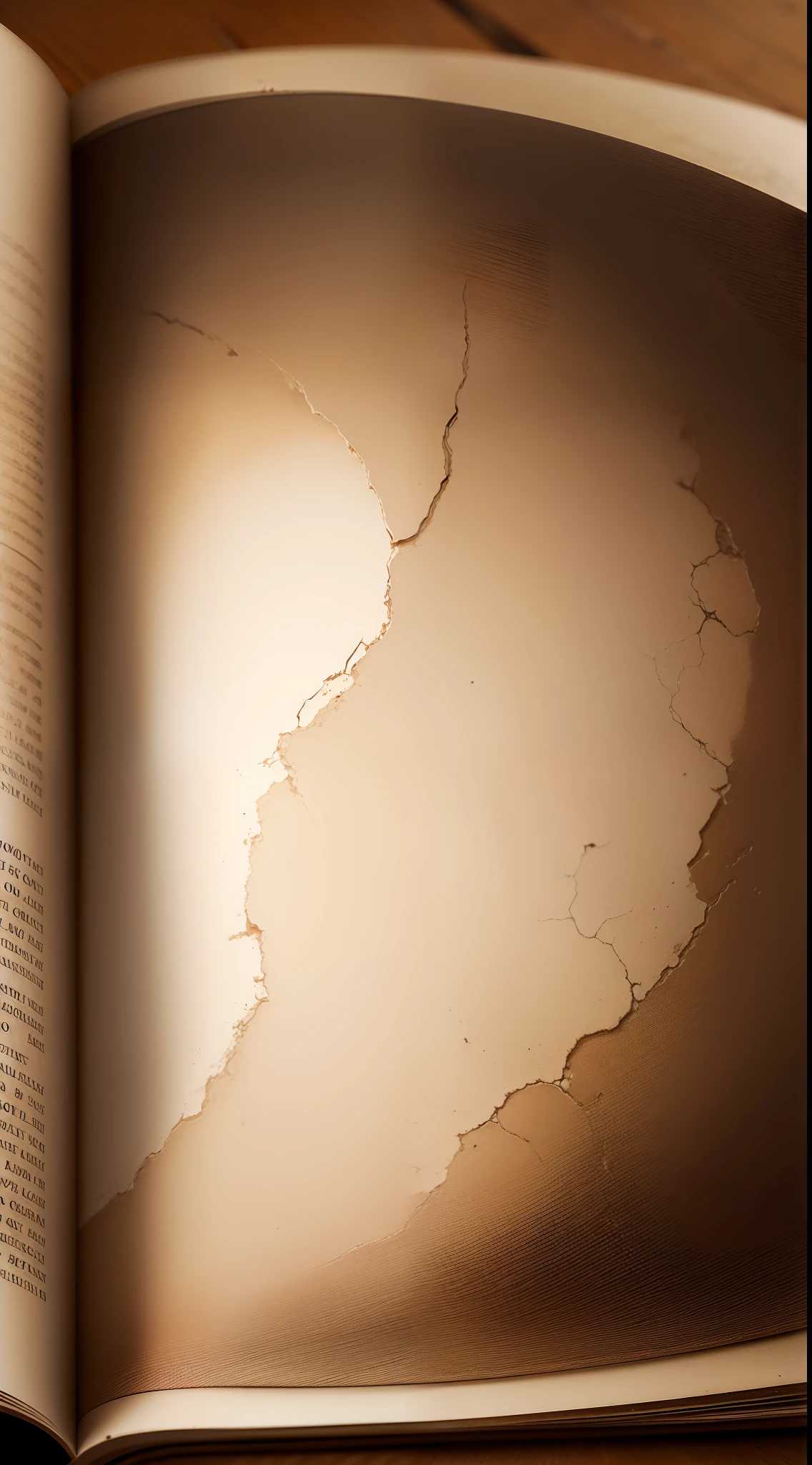 a blank page from an old book, skin texture, close up