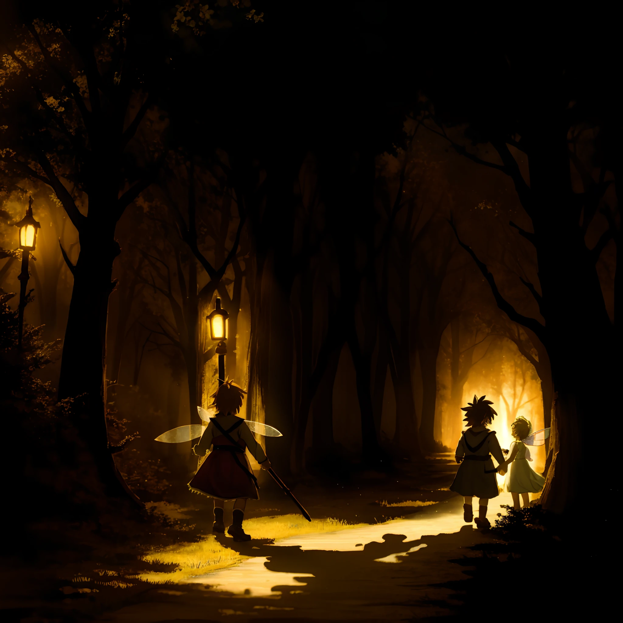 highres, paid reward available, unparalleled masterpiece, terrifying, fairy tale, Hansel and Gretel perfect anatomy, good lighting, volumetric lighting, cinematic shadow,
