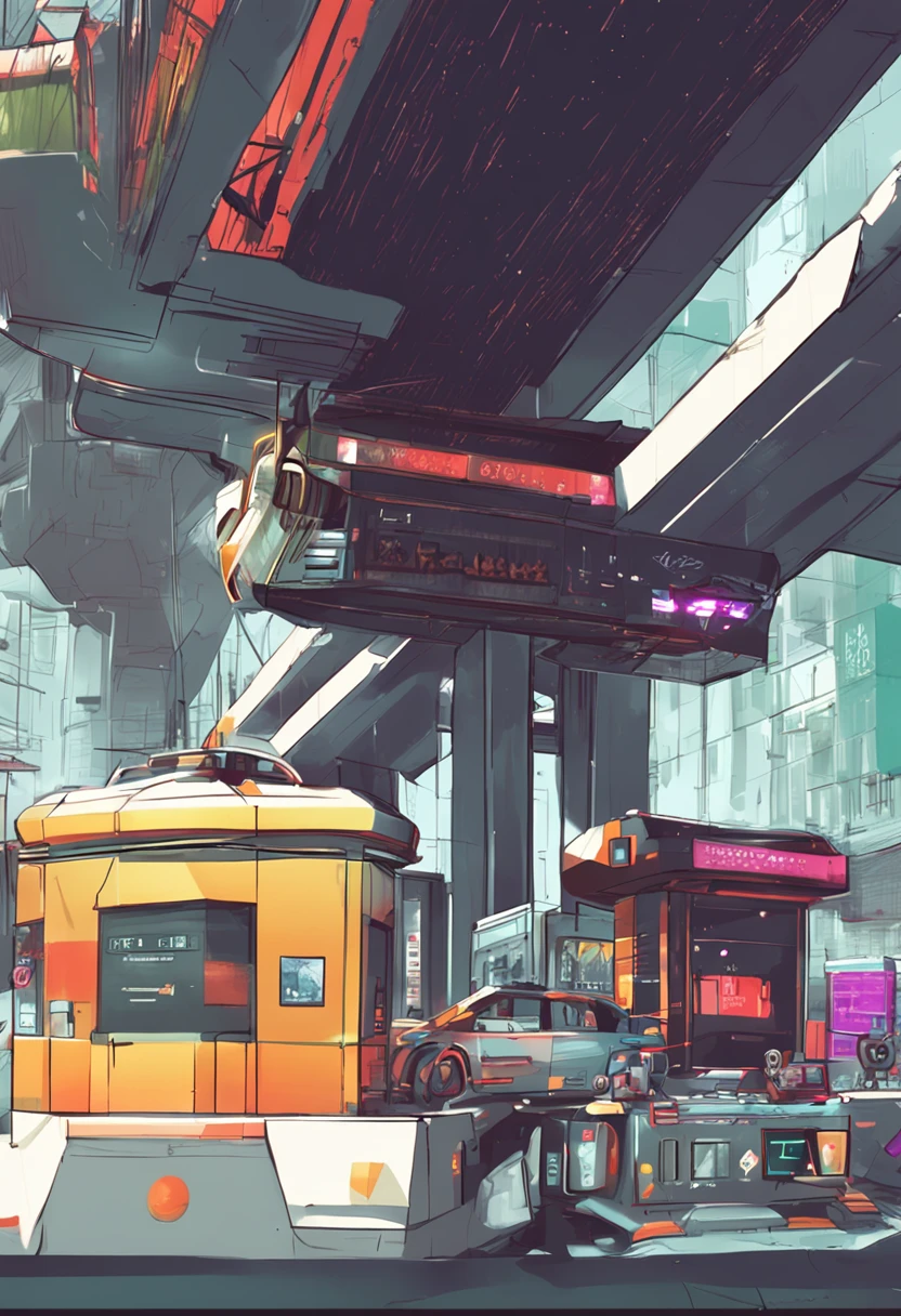 buliding,Technology elements ,Zhangshe toll booth,Lane robot,tree shade
