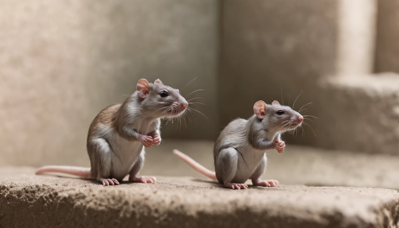 A detail of two characters from a children's storybook. The rats are hidden under the earth, One rat is digging into the wall while the other is sitting, Magic, magenta, respingos de magia negra, Escuro, lo gothic, queimadura de fogo, smoke billowing, ocean wave, Colouring , design de camisetas, Not Studio Ghibli style, tetradic pastels, arte vetorial 3D, bonito e peculiar, Arte de Fantasia, efeito aquarela, Bokeh, Adobe Illustrator, hand-drawn, Pintura digital, baixo-poli, soft lighting, scenic view, isometric style, retro aesthetics, character-centered, 4k resolution, photorealistic render, usando o Cinema 4D.