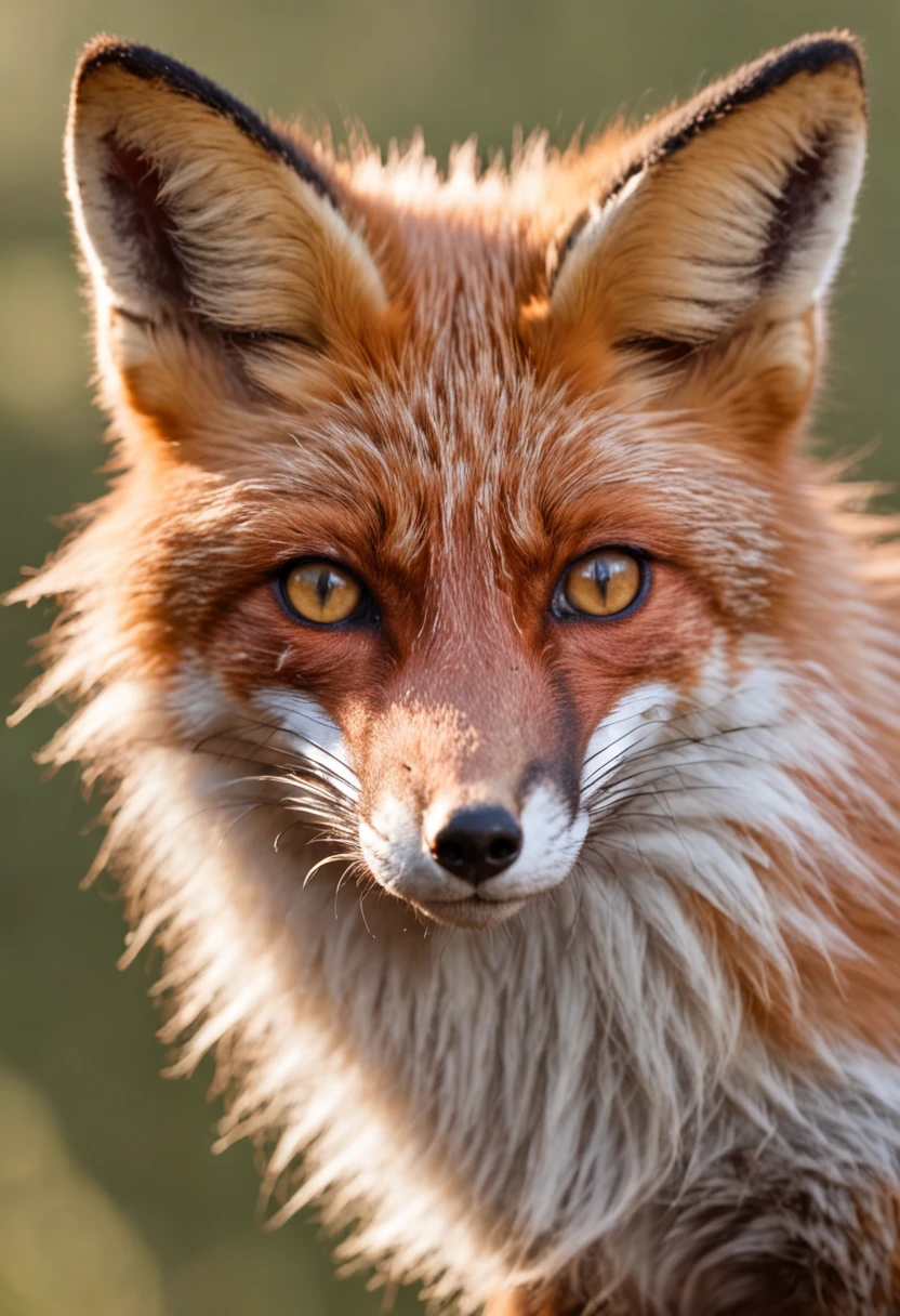 Fox woman,Pink kimono,Thunder element,contempt eyes,