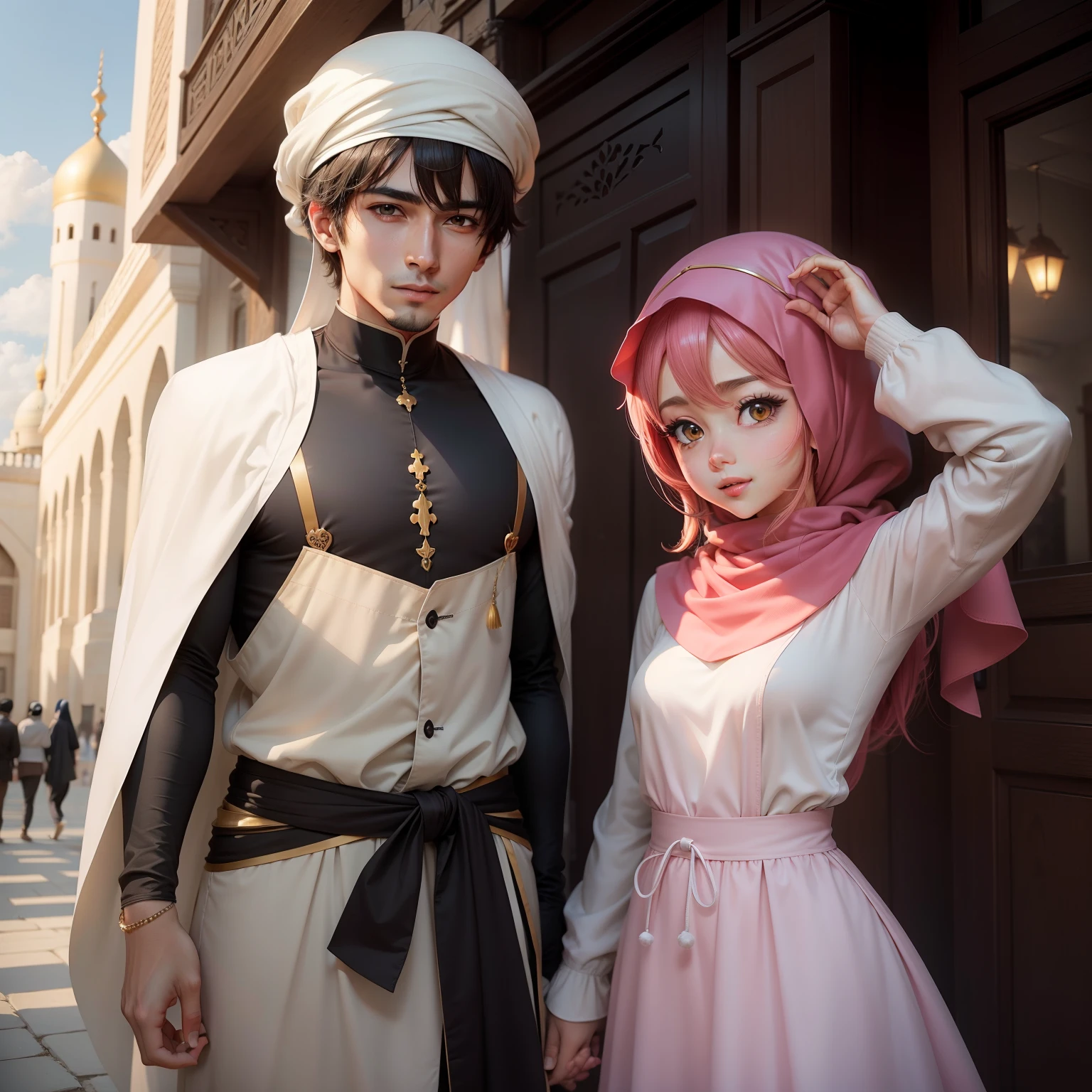 Cute islamic couple anime
