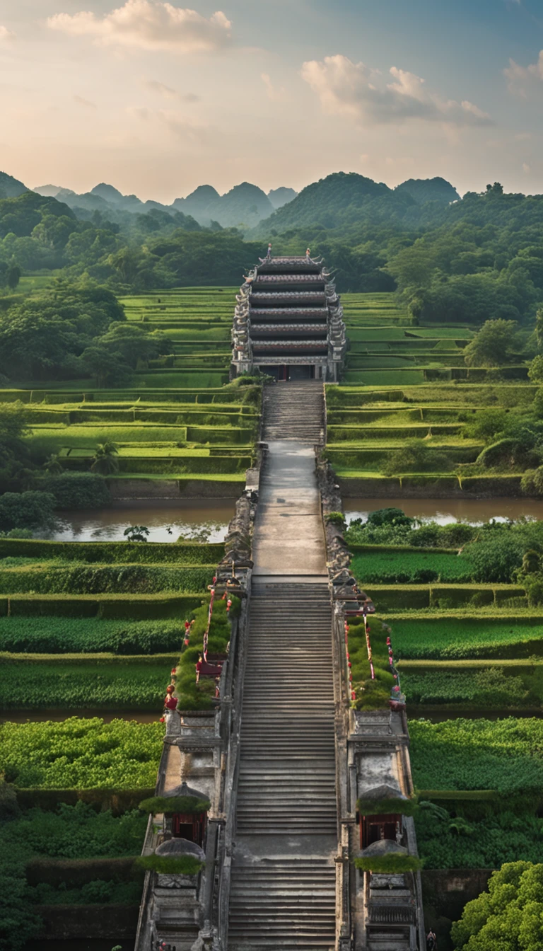(masterpiece, heritage site, detailed:1.2), Kaiping Diaolou in China, (majestic fortress-like structures:1.1), intricate architecture, standing against time, UNESCO World Heritage, (blending East and West:1.2), historical significance, cultural fusion, panoramic view, (lush green surroundings:1.1), rice paddies, tranquil rivers, (traditional villages:1.2), centuries-old charm, ornate exteriors, (dappled sunlight:1.2), storytelling windows, engraved history, vibrant reds and blues, cultural legacy, immersive experience, capturing a slice of history.