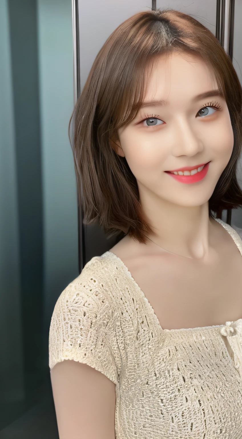 ((Best Quality, 8K, Masterpiece: 1.3)), 1girl, Slim Abs Beauty: 1.3, (Hairstyle Casual, Big Breasts: 1.2), Dress: 1.1, Super Fine Face, Delicate Eyes, Double Eyelids, Smile, Home
