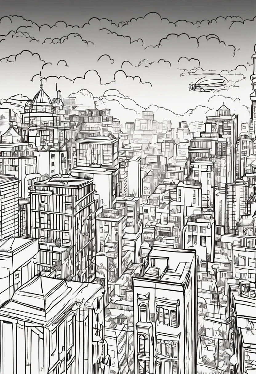 obra prima, melhor qualidade, 1 homem, spiderman, line art, nankin, Buildings, arte para colorir, corpo magro, pose dinamica