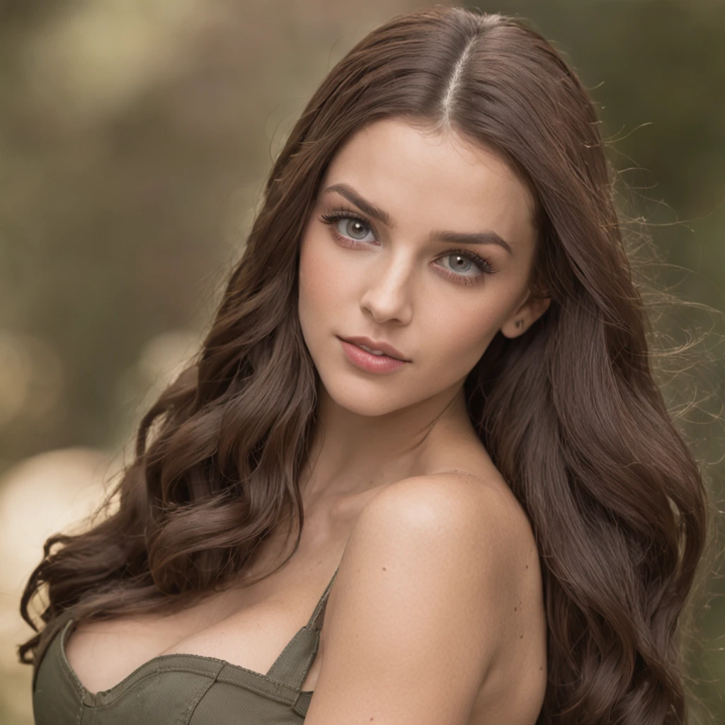 ((foto retrato)) Tacticool, uma mulher ((pornstar Lana Rhoades))), (colete: 1.2), militar, 4k, high-res, obra-prima, melhor qualidade, (headpe: 1.3), pele finamente detalhada, decote, rainbow hair, corpo inteiro