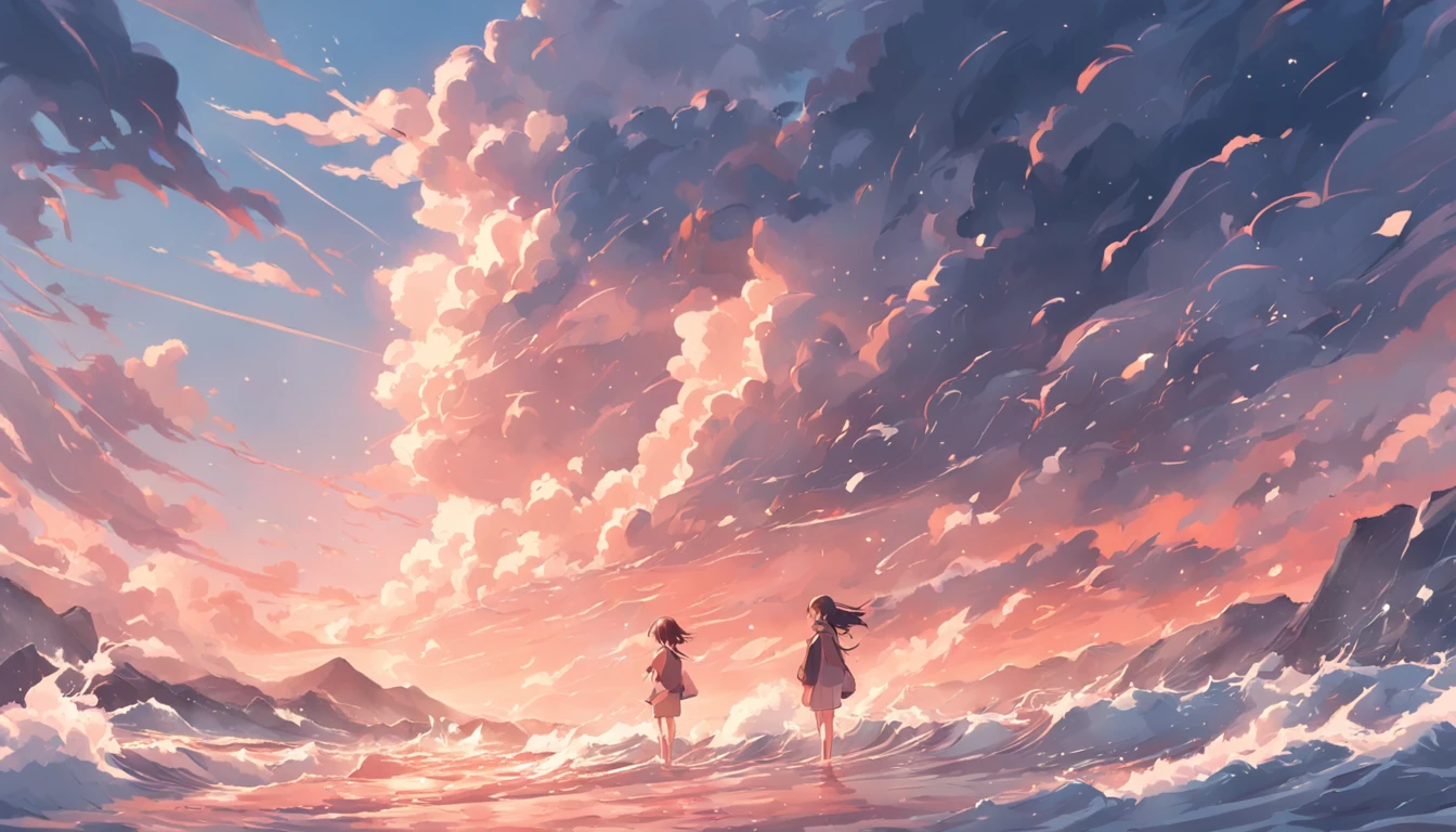 The wind and clouds are surging, and the waves are raging