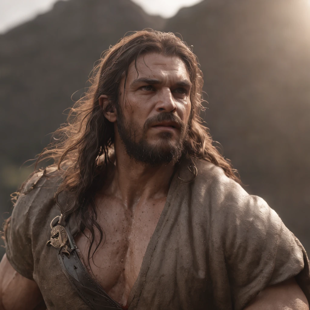 (Professional 3D rendering:1.3) de (Realistic:1.3) Foto de arte mais bonita do mundo,Features soft, bright male heroes, ((Epic hero muscular fantasy rough man angry wet hero looking long hair short beard and fierce expression in dynamic pose, fantastic location, majestoso ambiente desordenado)), Full-body 8k unified rendering, action shot, poros da pele, very dark lighting, sombreamento pesado, circunstanciado, Rosto detalhado, (vibrante, fotogrdeia realista, Realistic, Dramatic, Escuro, foco nítido, 8k), (Old leather clothes damaged by bad weather:1.4), ((((Use peles)))), (intrincado:1.4), decadente, (altamente detalhado:1.4), pintura digital, rendering by octane, art stations, Conceito-Arte, liso, foco nítido, illustration, germe da arte, (Loish:0.23), Wlop Ilya Kuvshinov, e Greg Rutkowski e Alphonse Mucha Gracias, (global ilumination, studiolight, Light Volumetric), chuva forte, floating particles, patife, fantasia, Onze, corpo inteiroesbian, ((Fundo escuro e antigo da cidade:1.3)),CGSesociedade,art stations