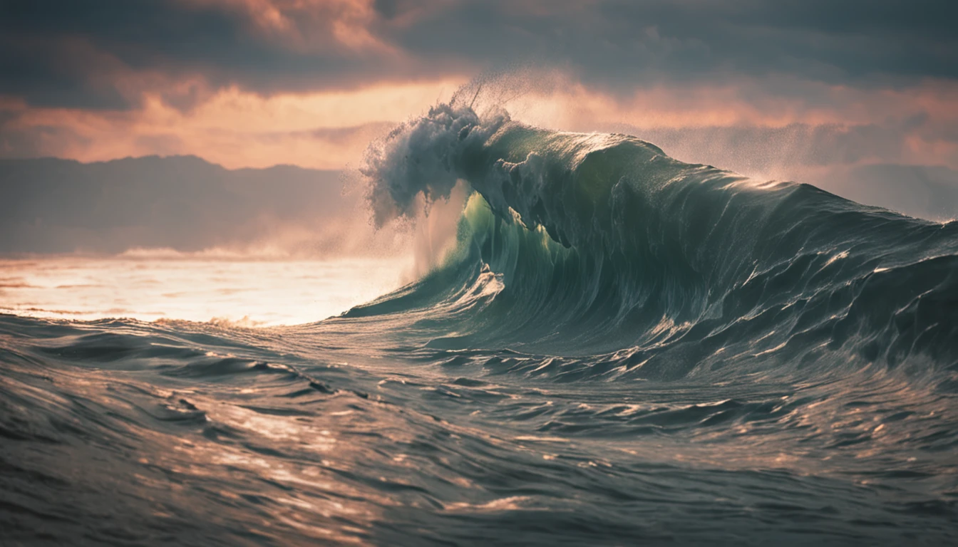 It's surging, The waves are rough