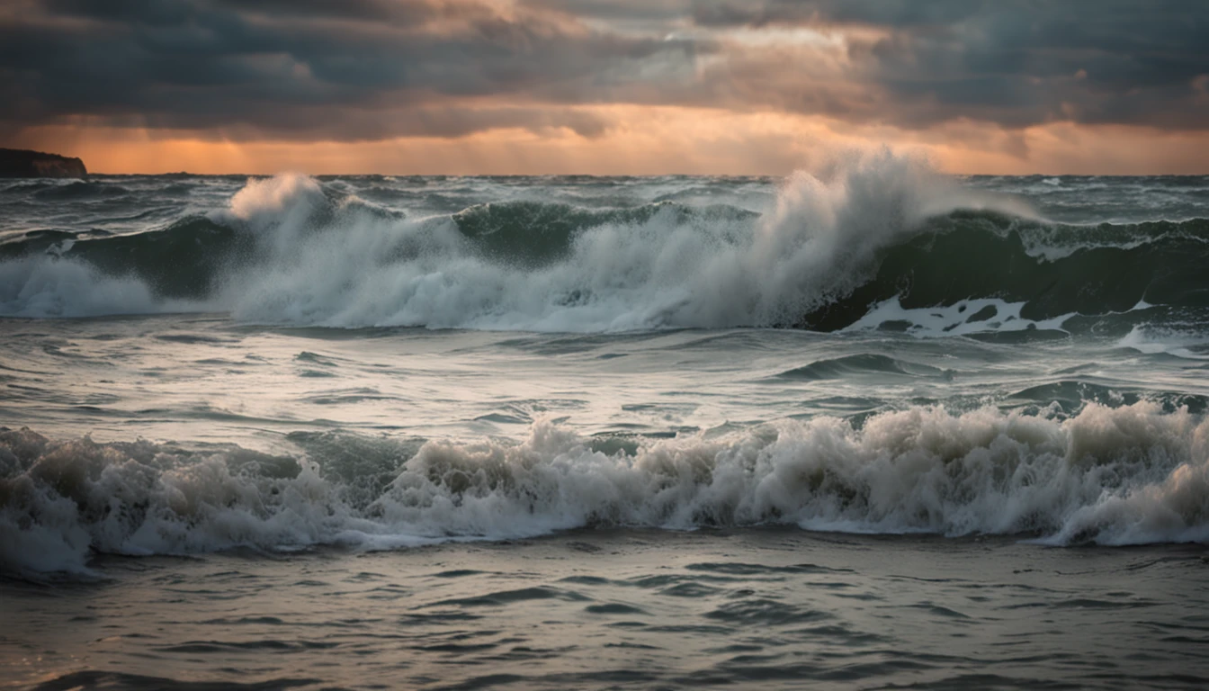 It's surging, The waves are rough