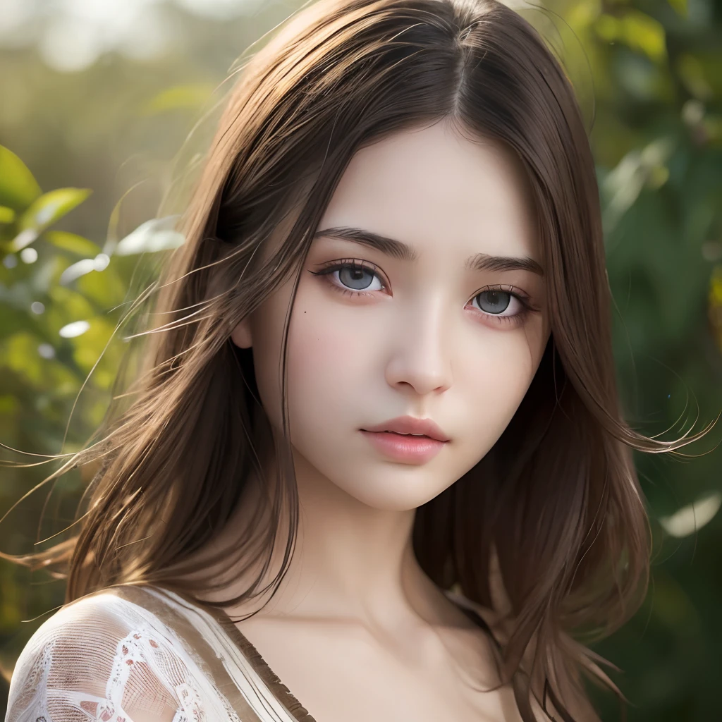 best quality, masterpiece, (realistic:1.4), 1 girl, brown hair, dark eyes, Front, detailed face, beautiful eyes