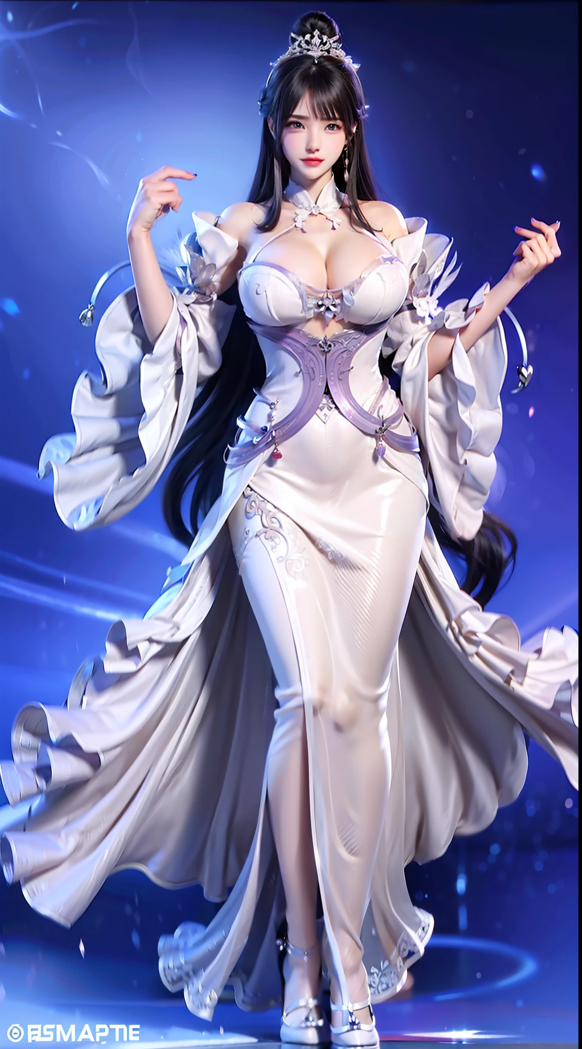 tmasterpiece，Need，highdetailRAWcolorphoto，Panoramas，best qualtiy，A girl，Exquisite facial features，shift dresses（Open the ventral bifurcation end），Bedrooms，（Breast enlargement：J cup），, full body,  cabelos preto e longos，hair-bun，hair adornments，Purple pupils，largeeyes，Smart eyes，ponder，复杂，is shy，looking to the camera，lipsticks，prette，adolable，Raised sexy，softlighting，brightly，Graphics card rendering，Very realistic，full bodyesbian，Highest definition，Highest high resolution，8K Blu-ray