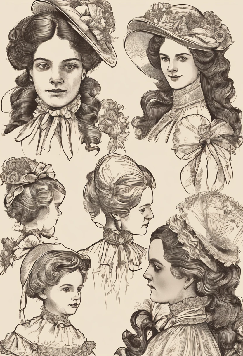 1. **lo fashion**: Victorian fashion is characterized by dressy and elegant design。Ruffles and laces、corsets、Try incorporating elements such as long dresses。
2. **hairstyle on**: Women's hairstyles in the Victorian era are often complex and delicate。Upstyling and curling、It is also a good idea to add ribbons and floral ornaments to the hair.。
3. **Features**: Try to draw the facial features of a girl with soft features。Eyes can be painted with light and shadow to help express complex emotions and elegance.。
4. **Background with**: By incorporating a Victorian background、You can further enhance the atmosphere of the work.。NP、Palaces and gardens、Try to draw a classic building as a background。
5. **accessorized**: Accessories played an important role in the Victorian era。Hats、项链、gloves、umbrellas, etc.、By drawing accessories with attention to detail、You can give your character personality。
Based on the above tips、Enjoy the prompts depicting pretty girls in Victorian style。