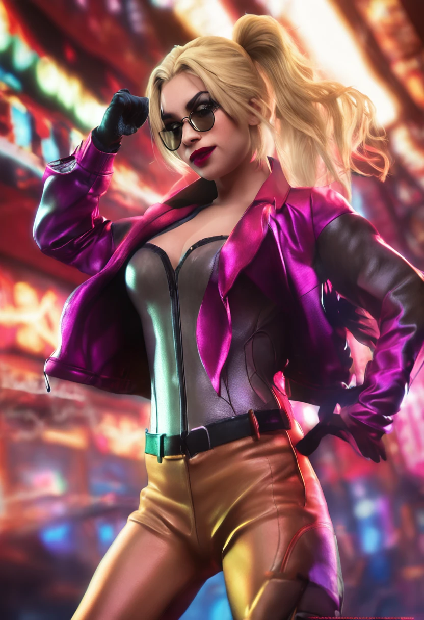 Realistic, Blonde Hair, Anime, Harley Quinn, Gotham City, Dancing