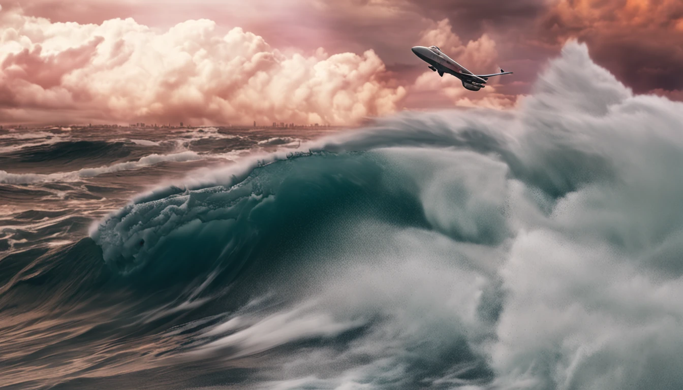 The wind and clouds are surging, and the waves are raging, Air Force Wing