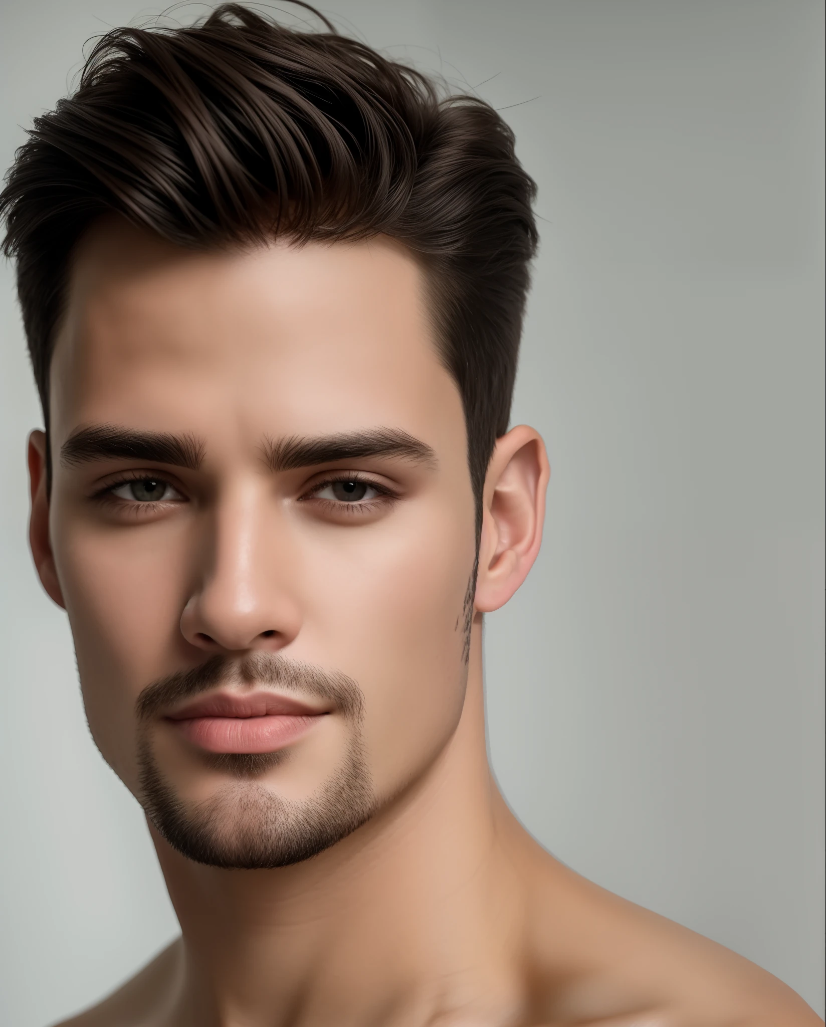 retrato masculino, rosto bonito, rosto perfeito, deliberado, obra-prima, melhor qualidade, mais alta qualidade, cinematic lighthing, muito bonito, ultra realista, lindo,