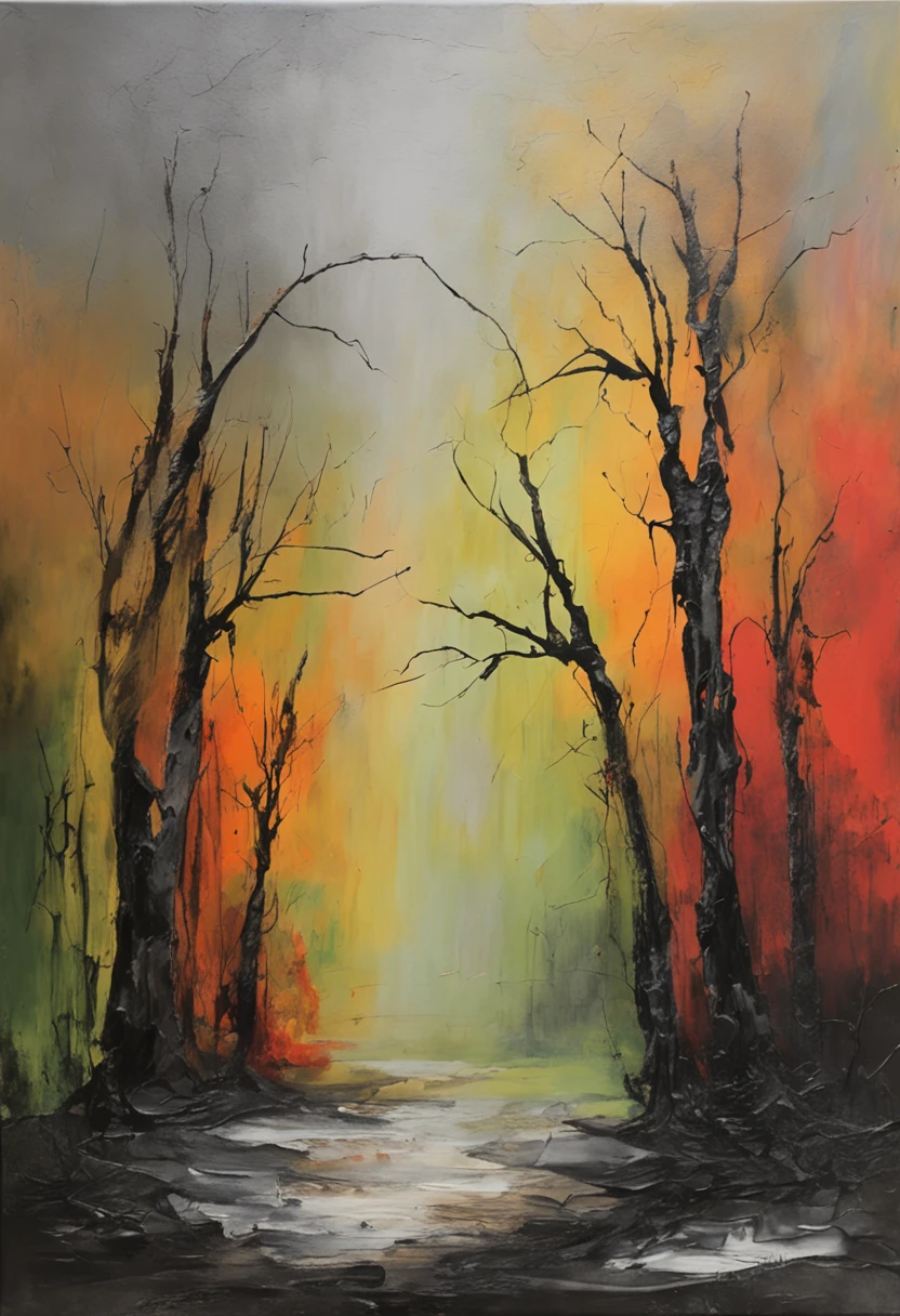 spooky forest of the damned, black tones