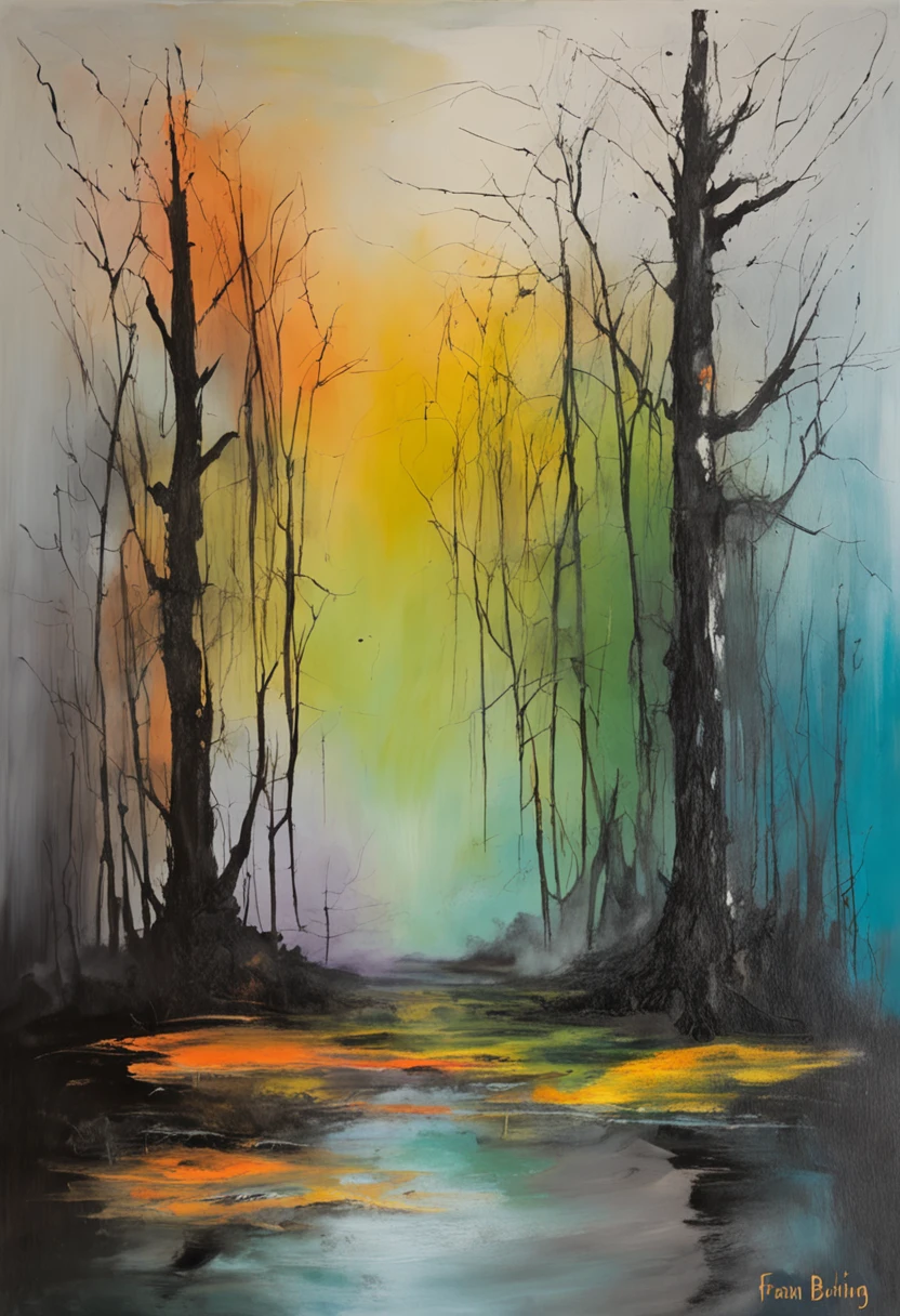 spooky forest of the damned, black tones