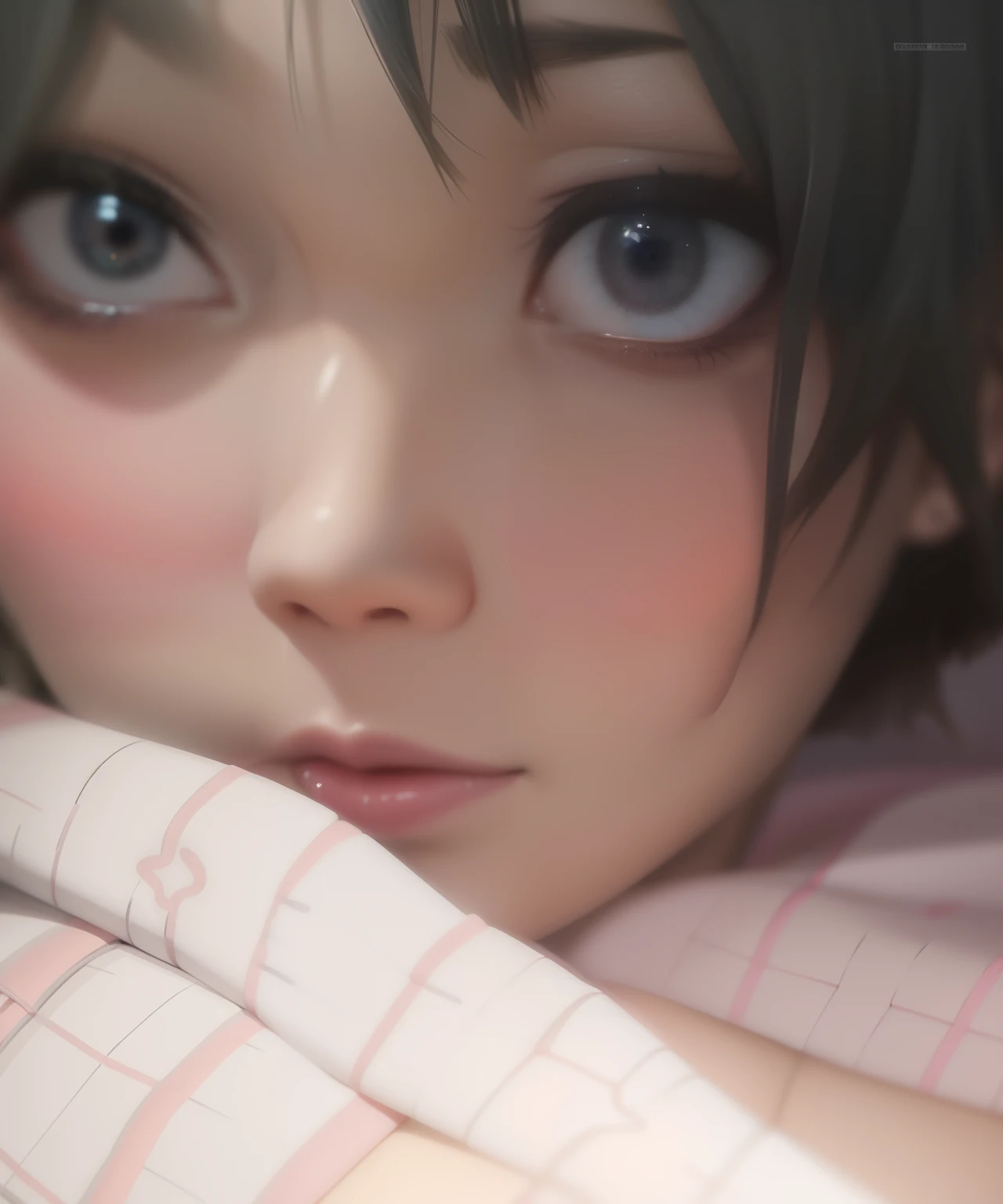 anime big breast. Soft lighting, Kawaii realistic portrait