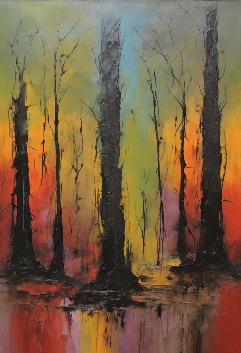 spooky forest of the damned, black tones