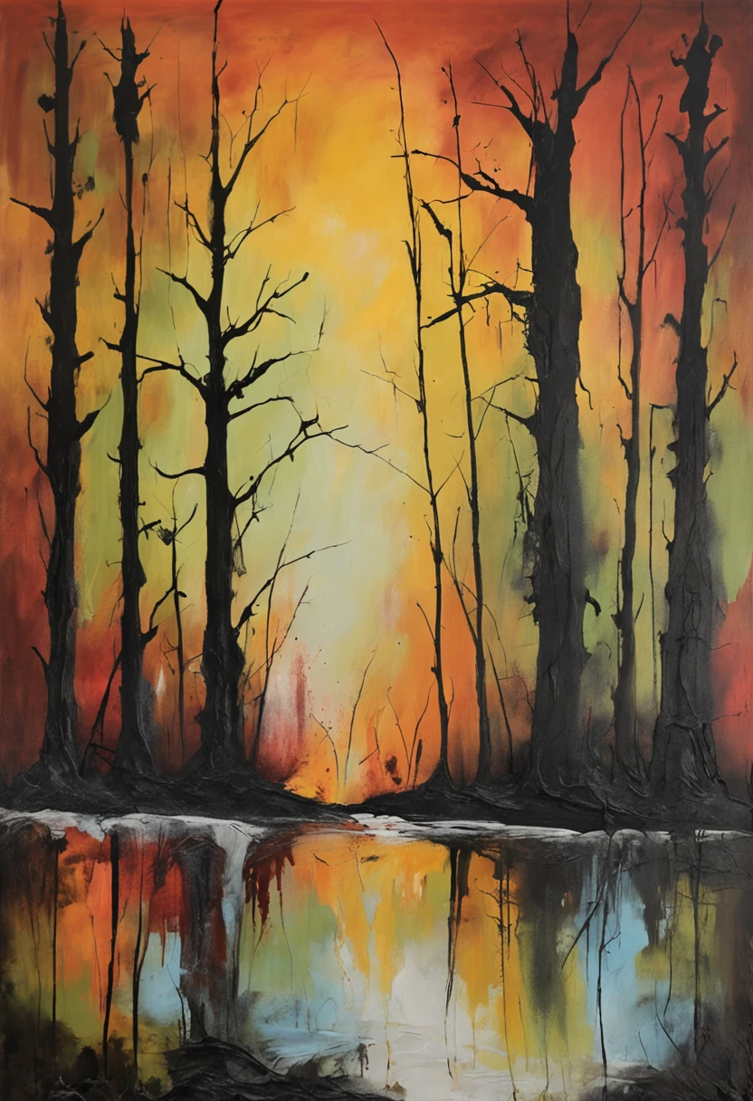 spooky forest of the damned, black tones