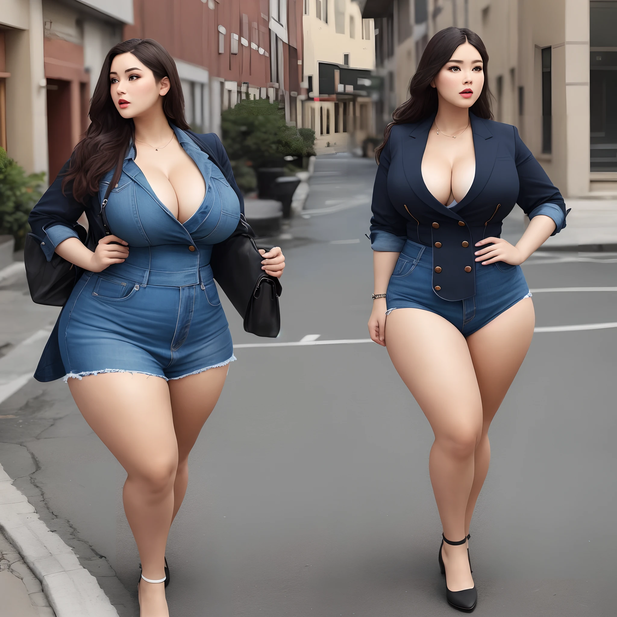 Large-breasted women do not wear clothes