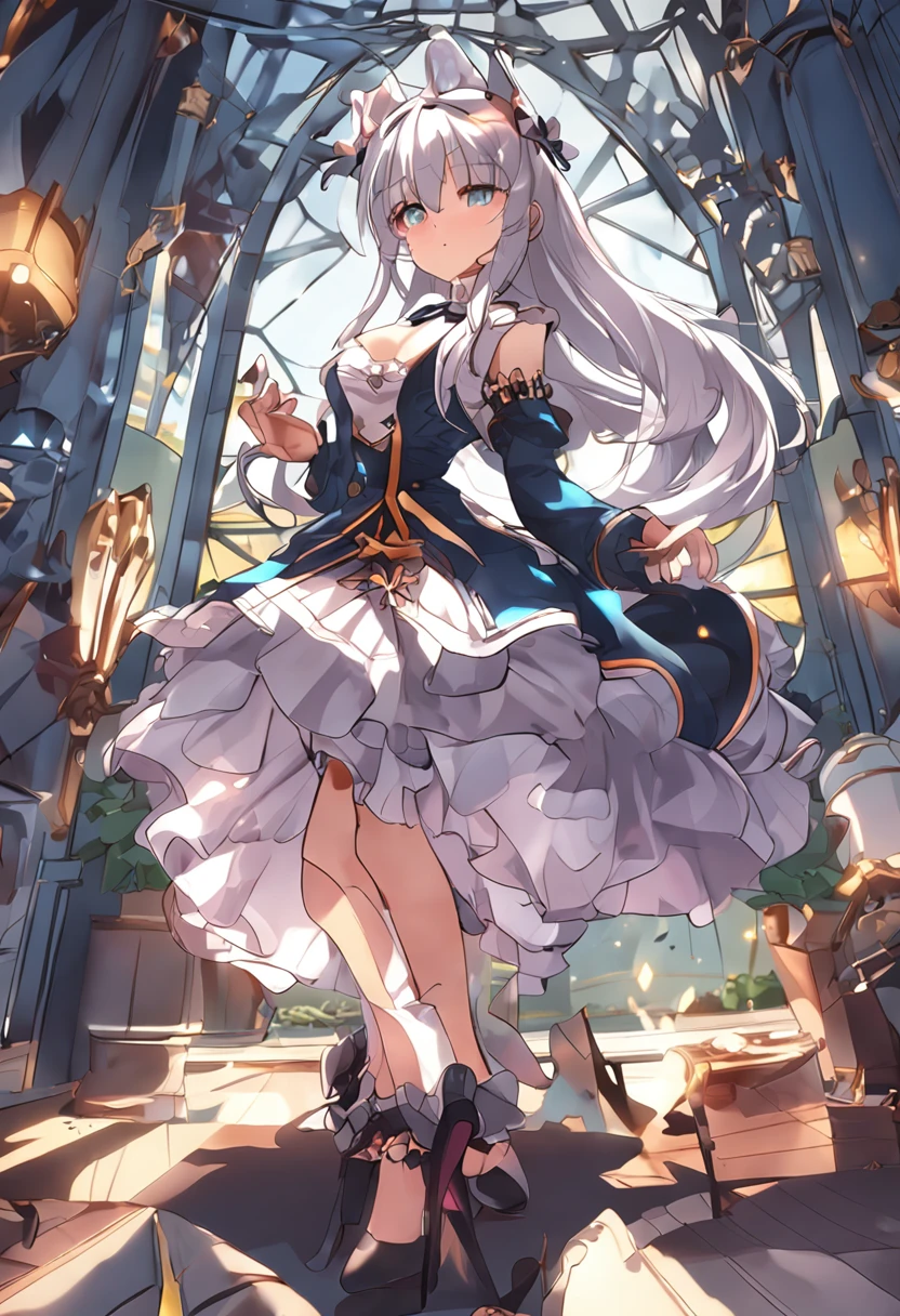 Cheshire of the Azur route,the maid outfit,Seductive action