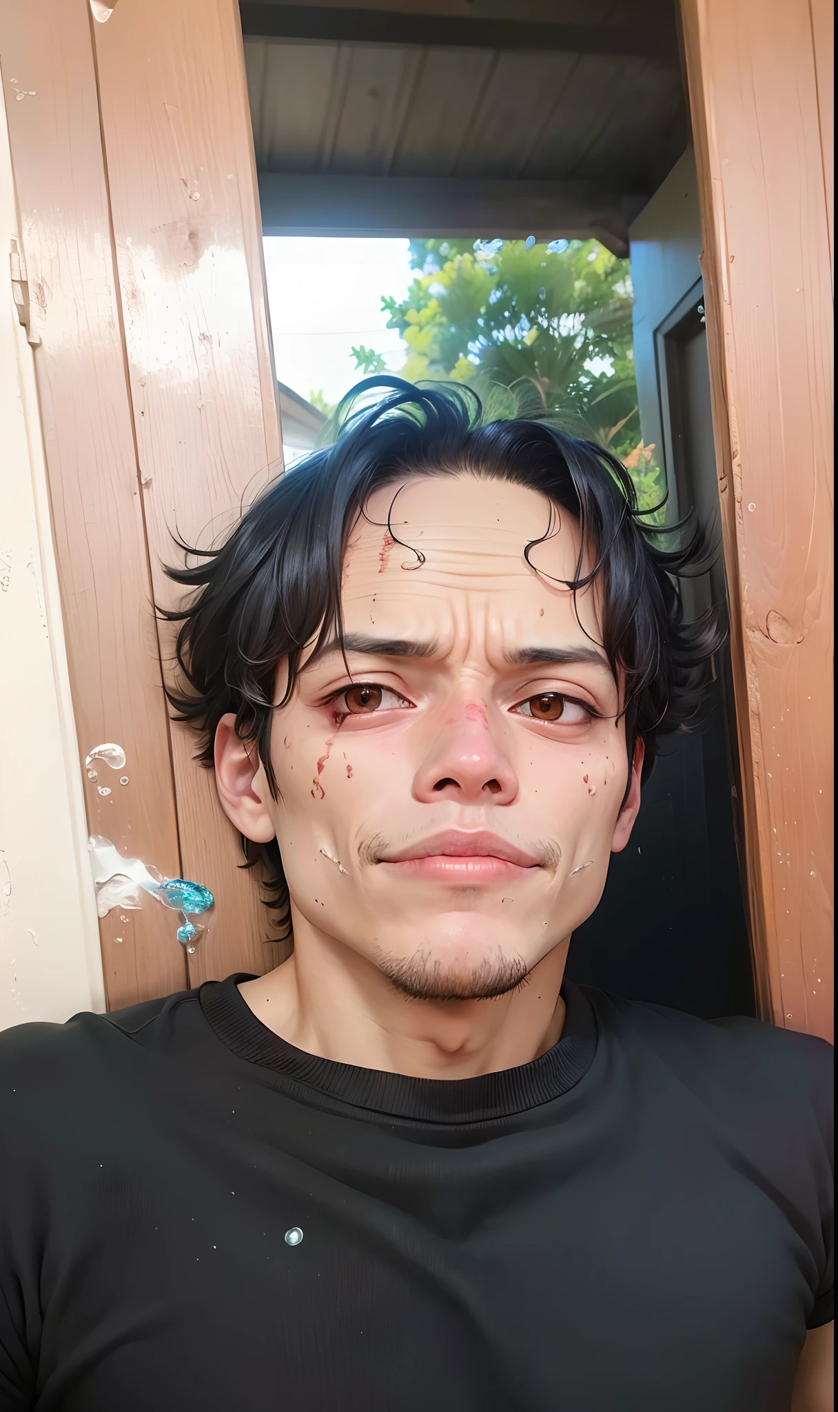 Bleeding face
