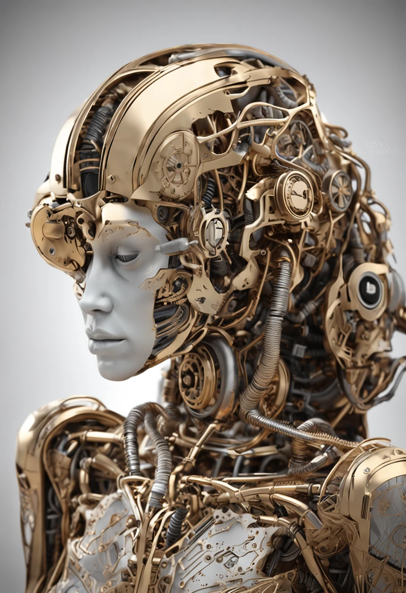 A robot drinking water,no coffee,profundidade de campos,fotorrealista,c4d, a closeup of a golden skeleton with gears and a clock, uma escultura surrealista inspirada em Igor Morski, Vencedor do Concurso Zbrush Central, kinetic art, intricate mechanical body, biomechanical bronze, mechanical form of life, elegant biomechanical machinery, Mechanical Automaton, intricate machinery, Biomechanicals, biomechanical sculpture, mechanical body, biomechanical details, a drawing of a woman in a costume with a hat and boots, Yandere intrincado, anime girl in ASCII art style, armadura de xilogravura detalhada, intrincada armadura gravada, bola lineart, sketch art, Arte delineada, lineart perfeito, linearidade intrincada, contorno, Descrito!!!, trabalho de linha extremamente detalhado, arte de linha hiper detalhada, arte de linha intensa, um close up de um desenho animado de uma mulher com cabelos ruivos, arte conceitual inspirada em Chica Macnab, vencedor do concurso DeviantArt, Inculto, clown girl, goth clown girl, e 2K Cutecore Clowncore, cutecore clown, conceito de corpo inteiro, retrato de corpo inteiro de um curto!, Ultra Qualidade, melhor qualidade, Ultra 4K, QUALIDADE DE CINEMA