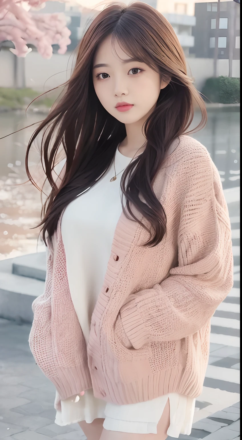 Wearing knitted clothes