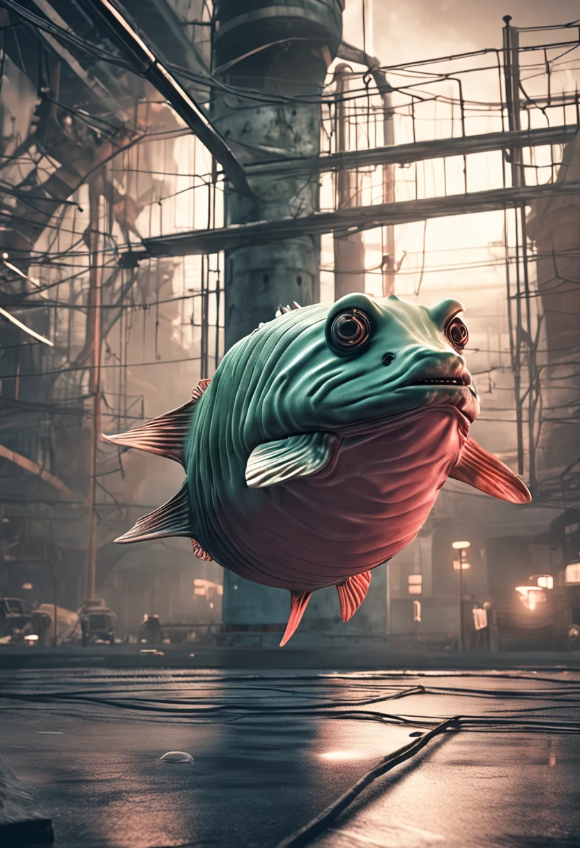 Modeled after pufferfish,Draw a puffer fish general,high detal,8K