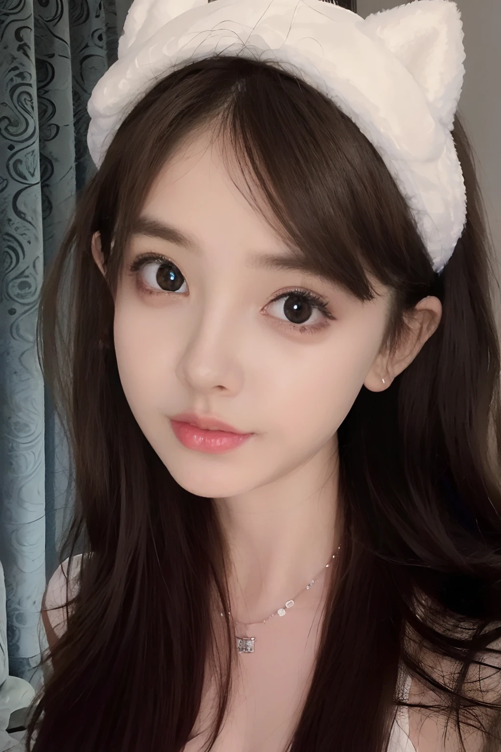 (8K, Best quality, Masterpiece:1.2), (Realistic, Photorealistic, photo-realistic:1.37), Ultra-detailed,
Beautiful detailed eyes, Beautiful detailed nose,pornstar，Pure lust sweet girl
Masterpiece, mafuyu, ,1girll, Solo,Realistic, Black eyes, Lips, Brown eyes,  Detailed face, Face fox, Thin face,Loafer shoes,