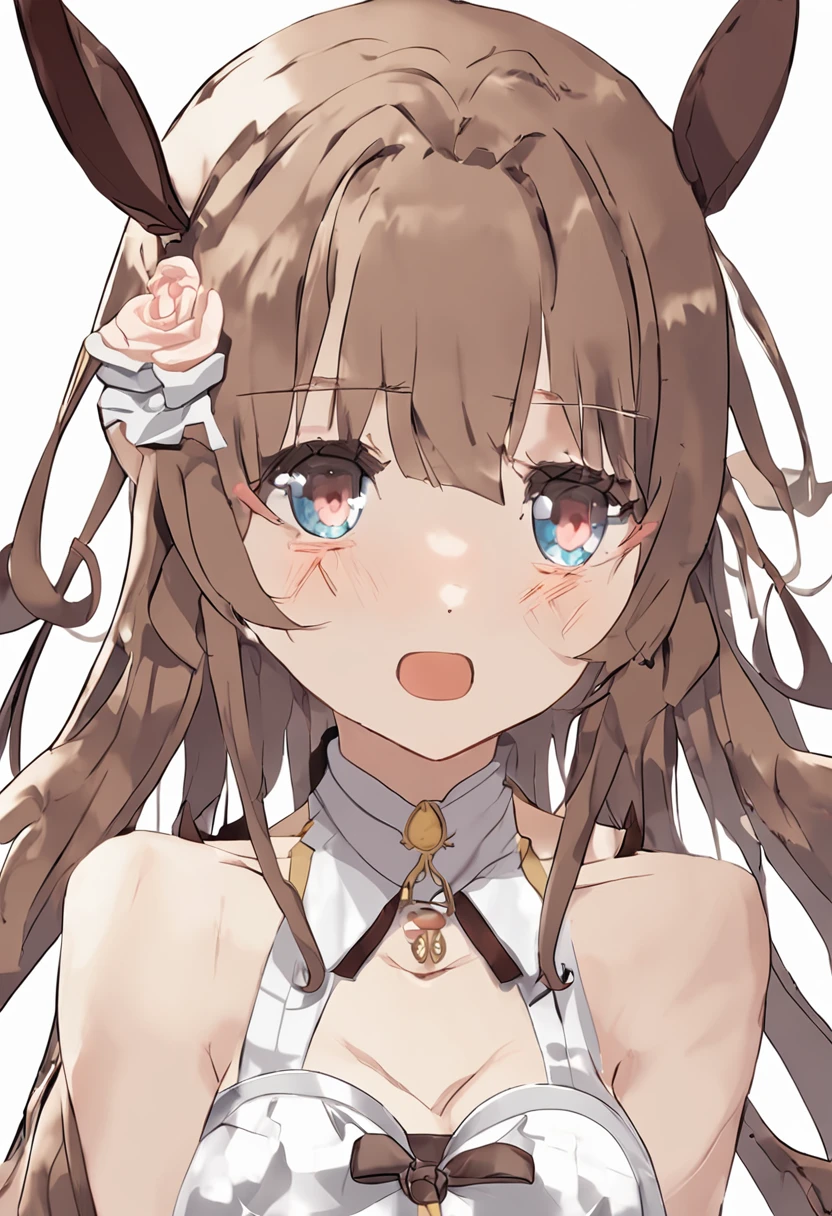 A beautiful playboy bunny, detailed nipple, cum on , blushing face, sensual handjob, warm color tones, dramatic shadows,stick out tongue