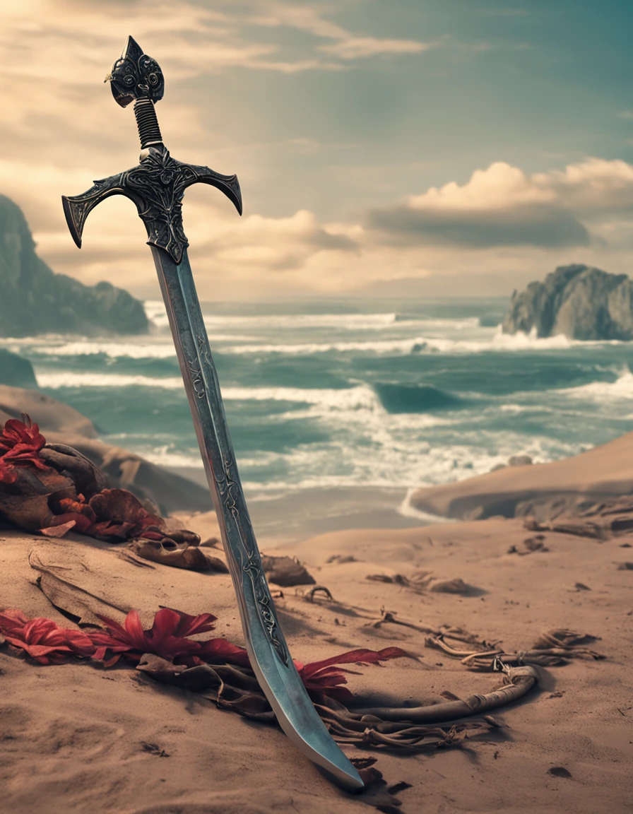 Detailed sword, Lying on the ground