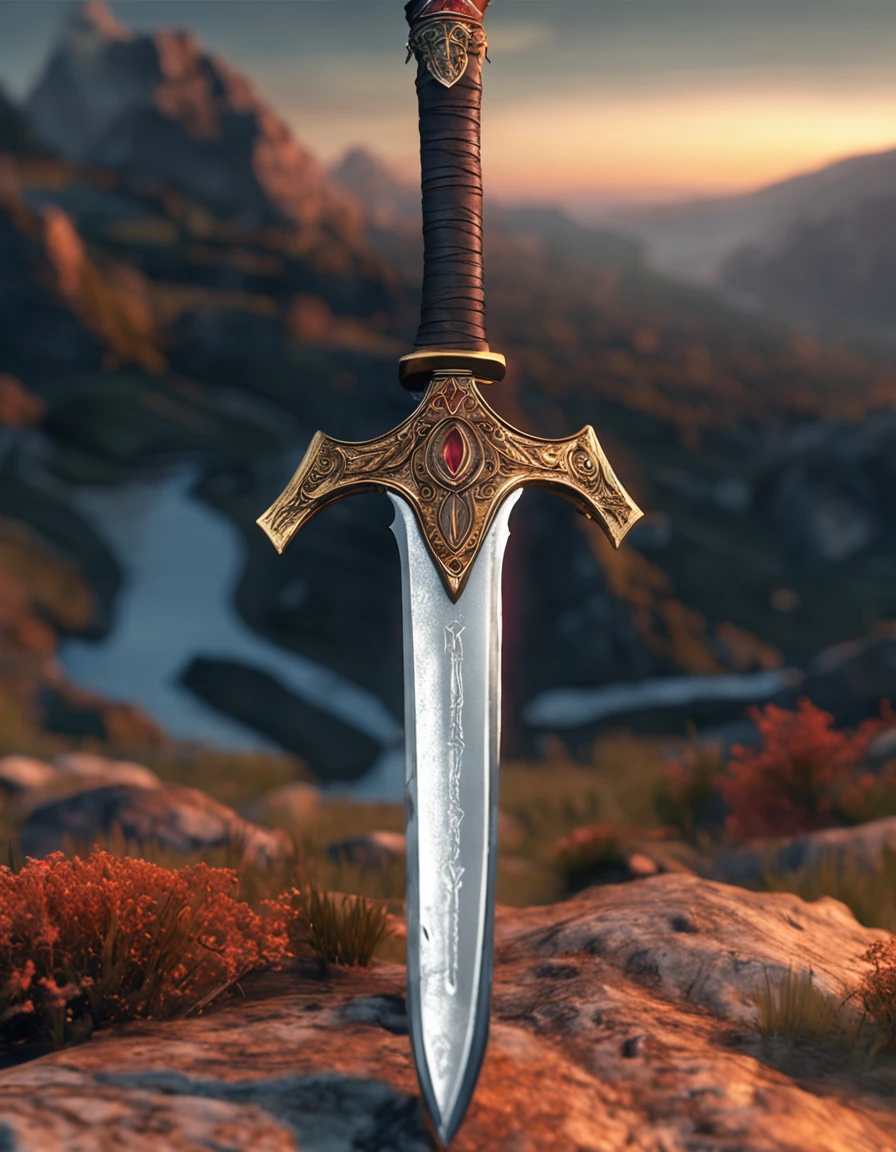 Detailed sword, Lying on the ground