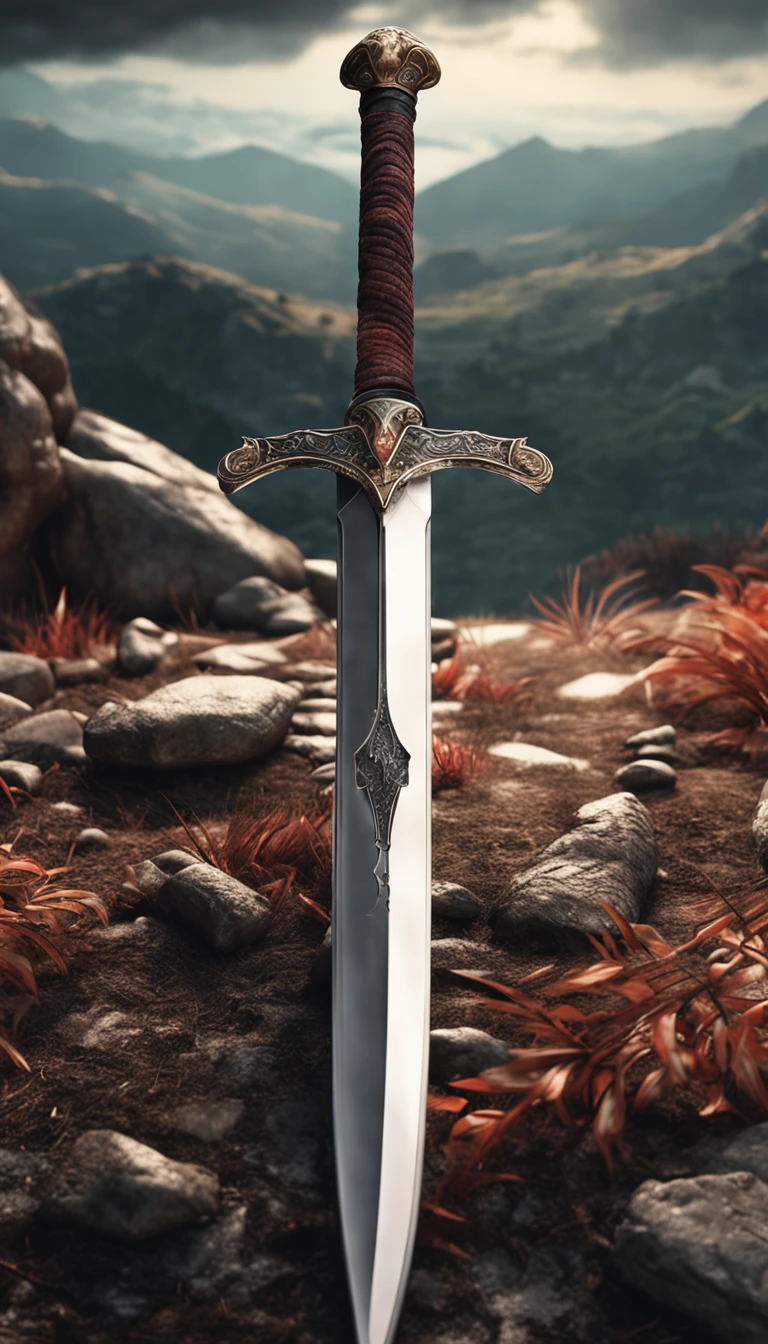 Detailed sword, Lying on the ground