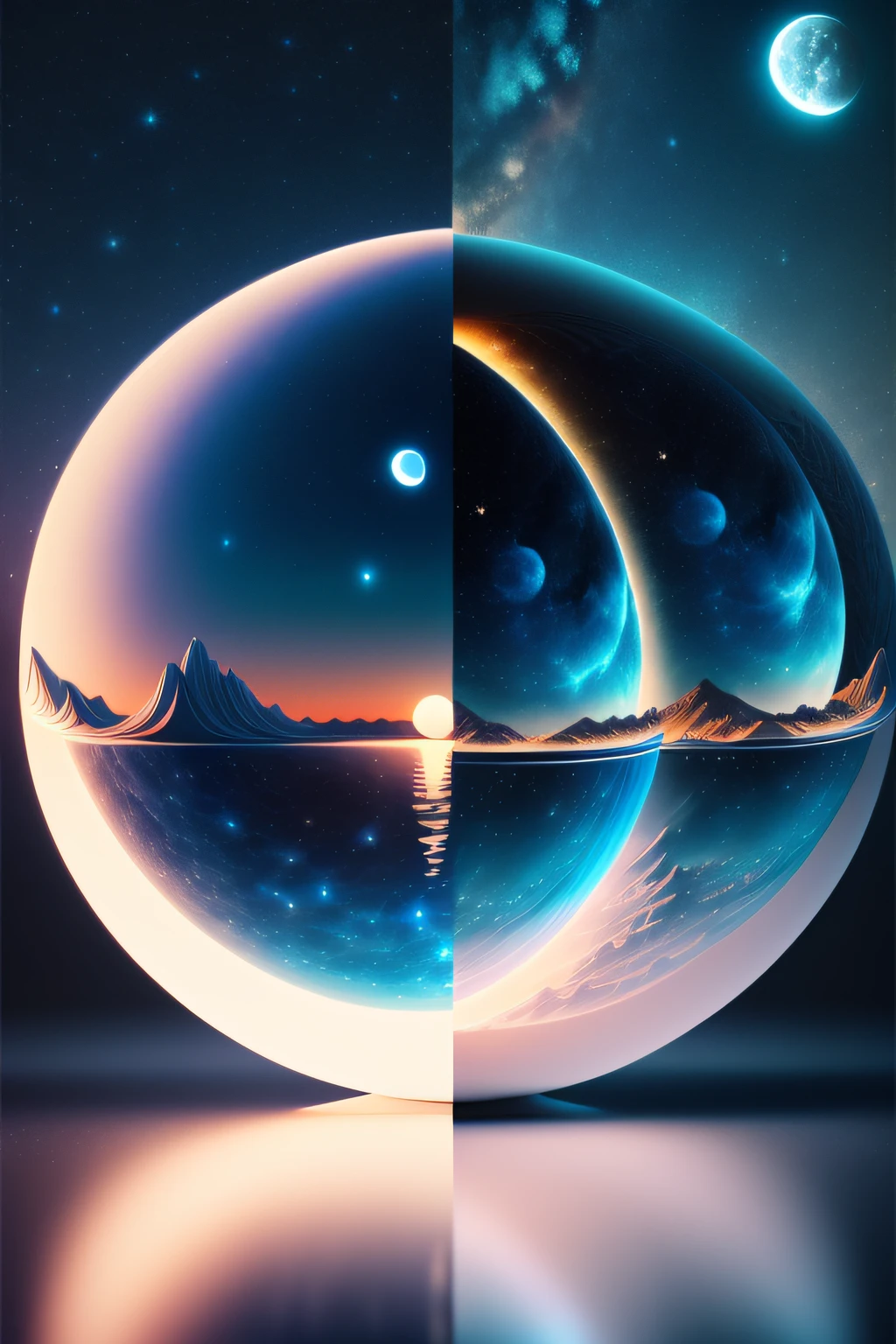 cola exists, planetarium, sky, fantasy, {{{giant Jupiter}}}, blue, {{{huge Jupiter}}},{{{masterpiece}}}, {{the best quality, super fine illustrations, beautiful and delicate water}}, {{very delicate light}}, starfall, clean sky, night sky, night, depth of field,{{{Two moons}}}, Giants, Megaphobia, {{extremely detailed CG unity 8k wallpaper}}, {ultra-detailed}, {extremely delicate and beautiful}